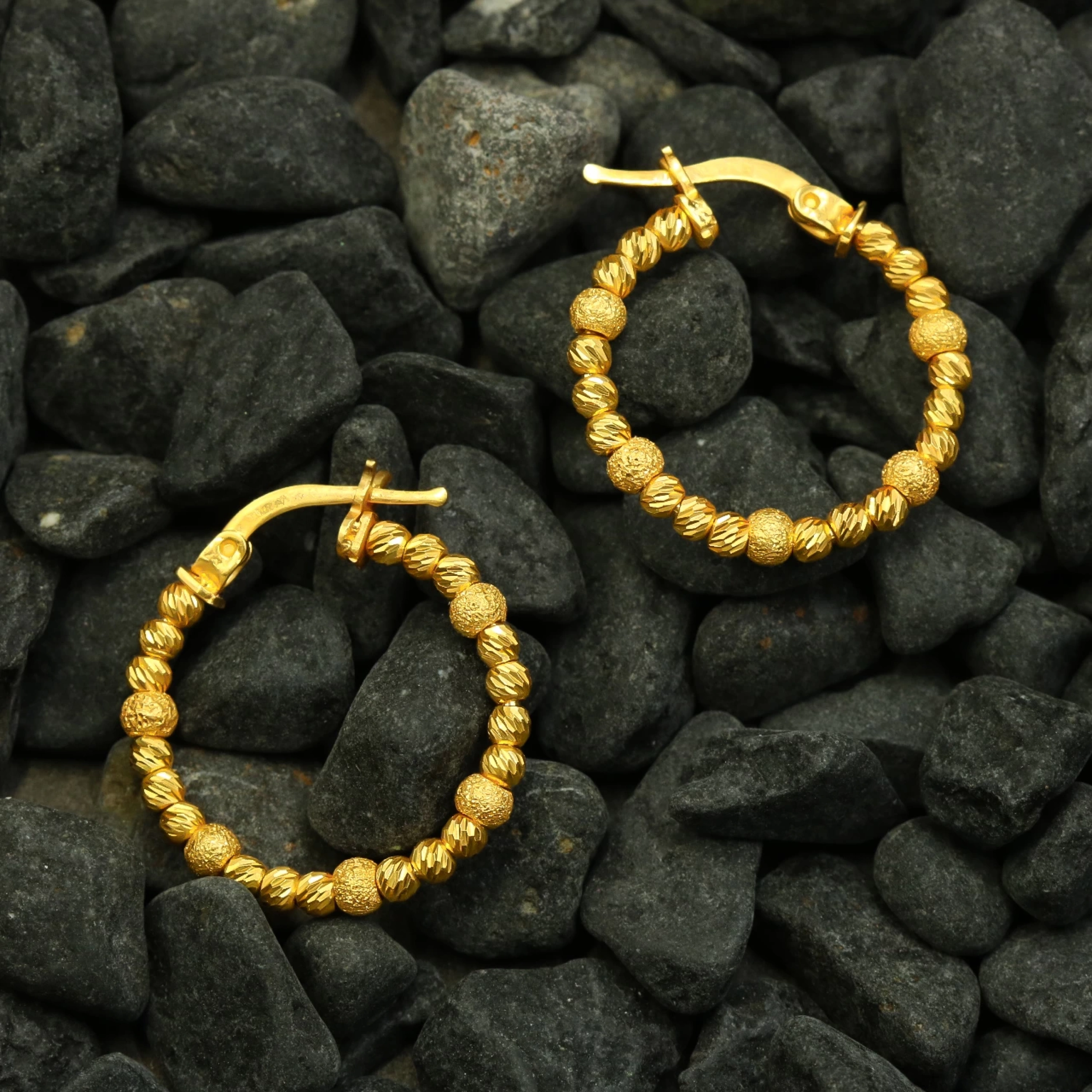 Dorika 22 Ayar Halka Altın Küpe