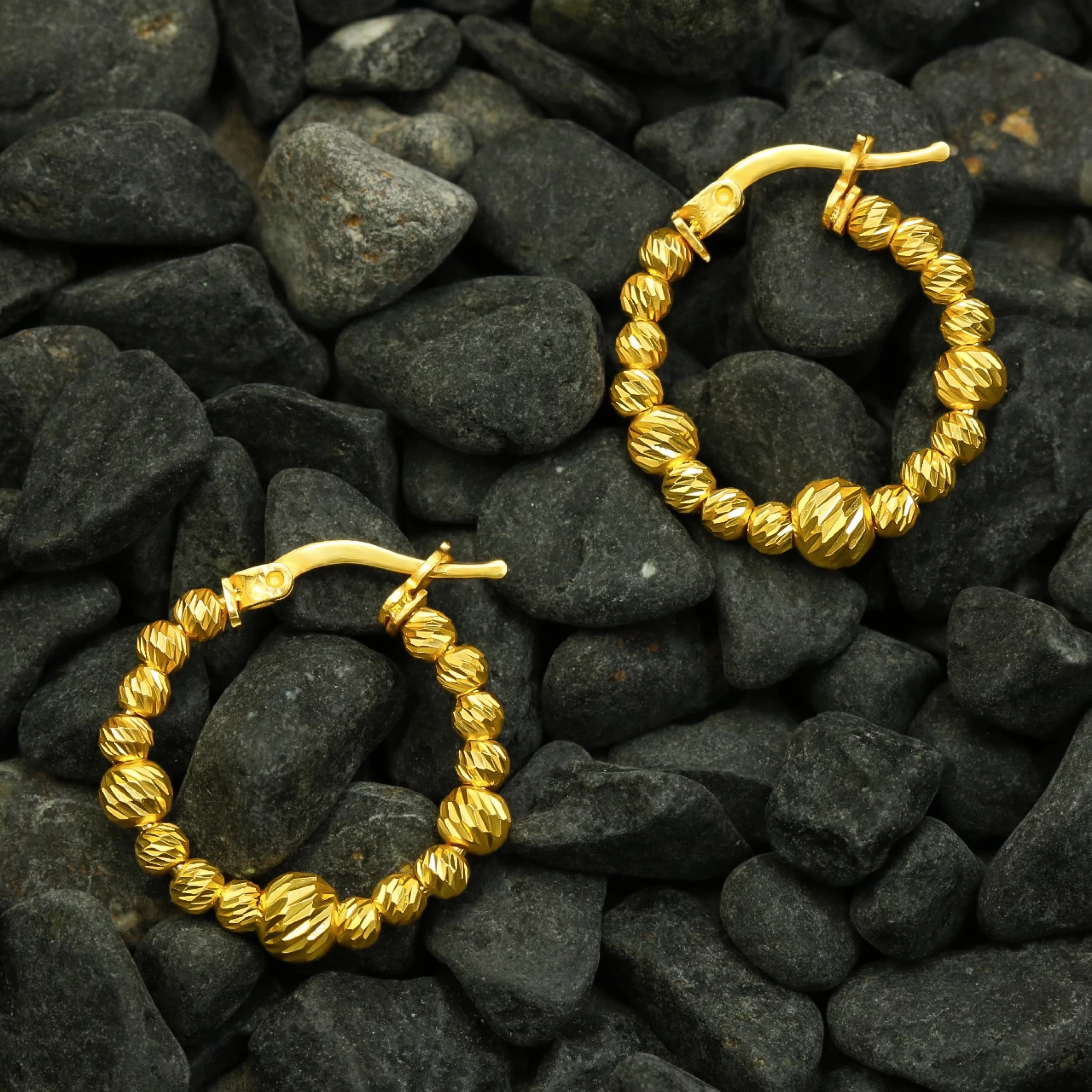 Dorika 22 Ayar Halka Altın Küpe