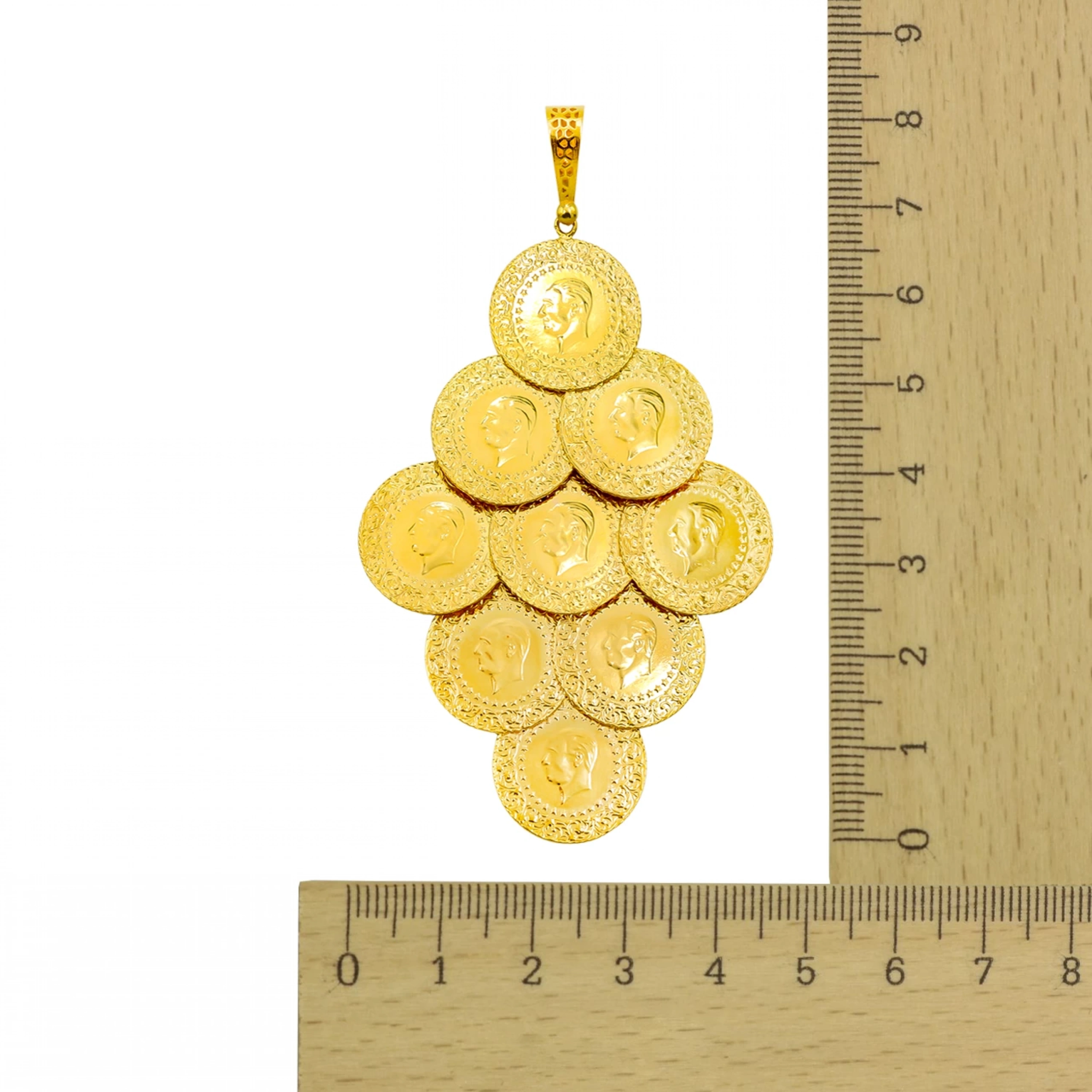 9 Çeyrekli 22 Ayar Altın Kolye Ucu