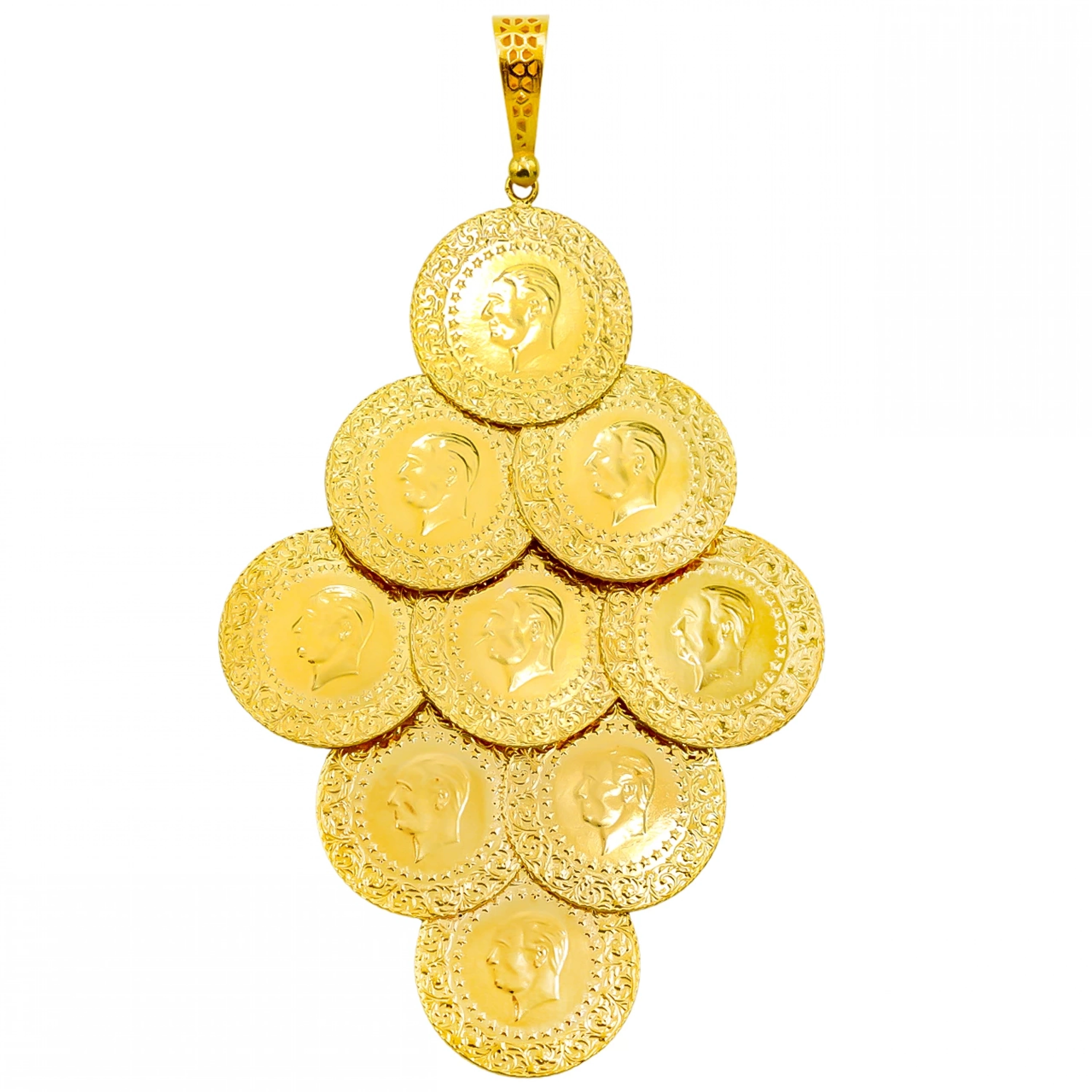 9 Çeyrekli 22 Ayar Altın Kolye Ucu