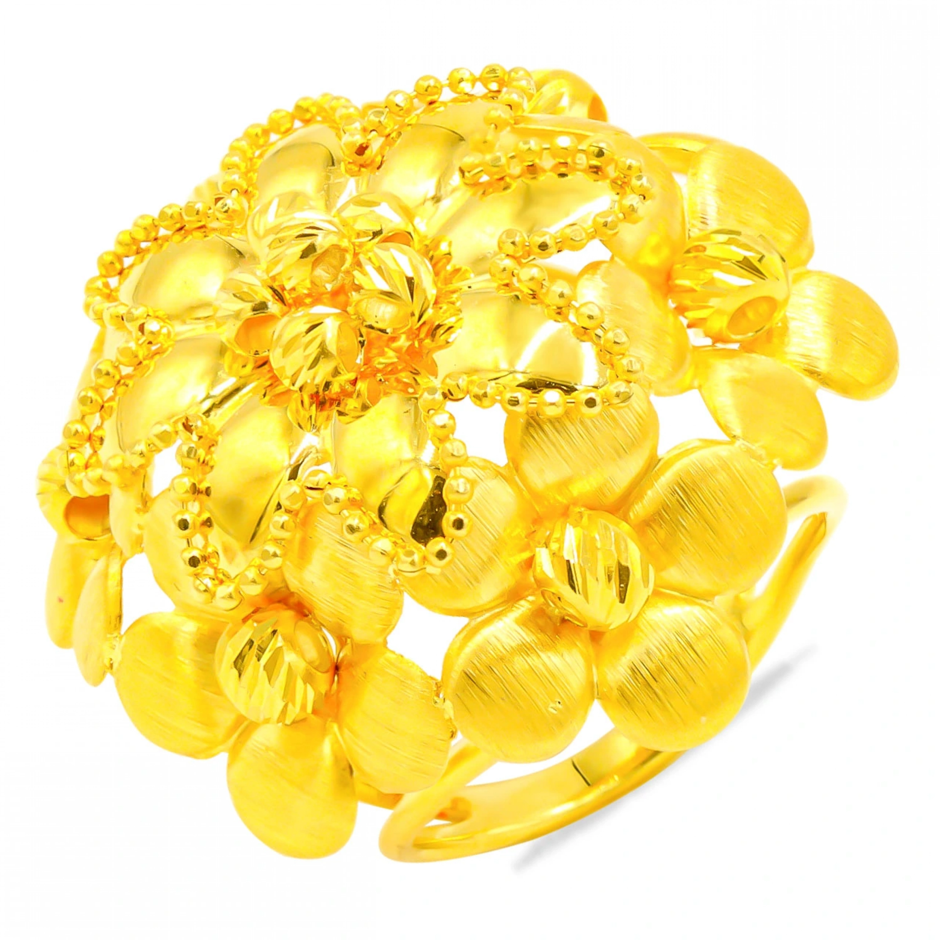 Dorika Çiçek Model 14 Ayar Altın Yüzük