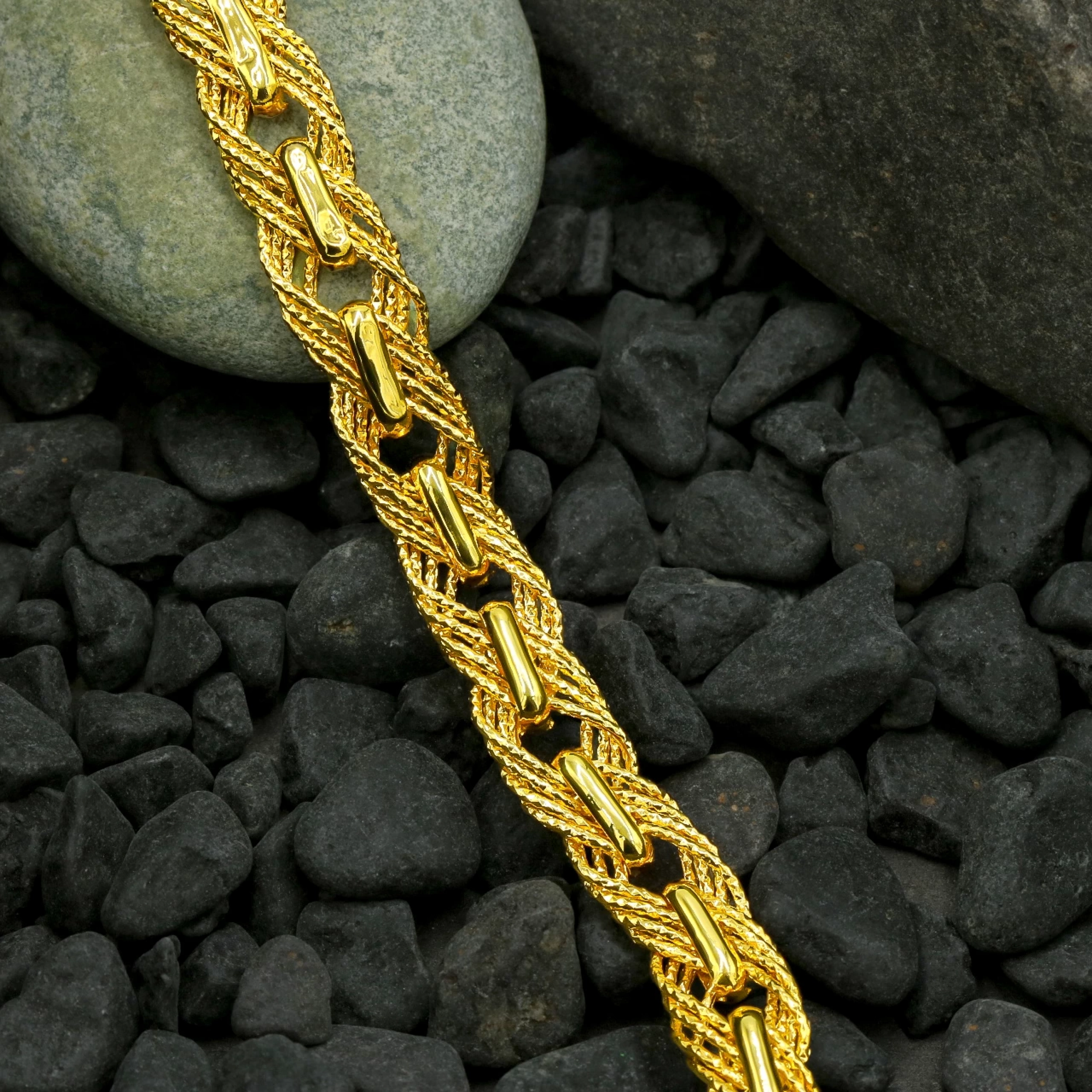 Örgü Detay 14 Ayar Altın Bileklik