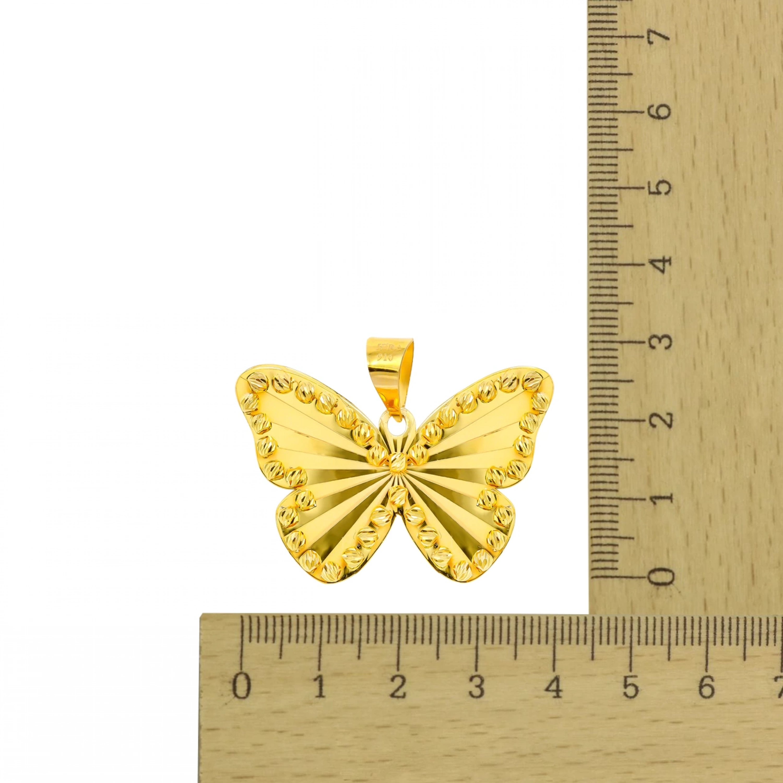 Dorika Kelebek 22 Ayar Altın Kolye Ucu