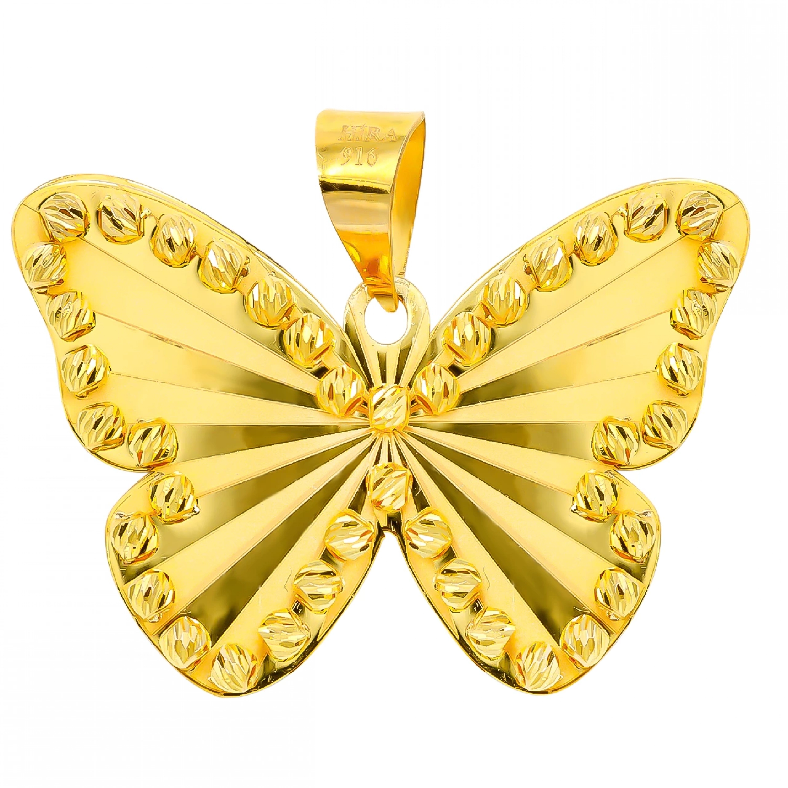 Dorika Kelebek 22 Ayar Altın Kolye Ucu