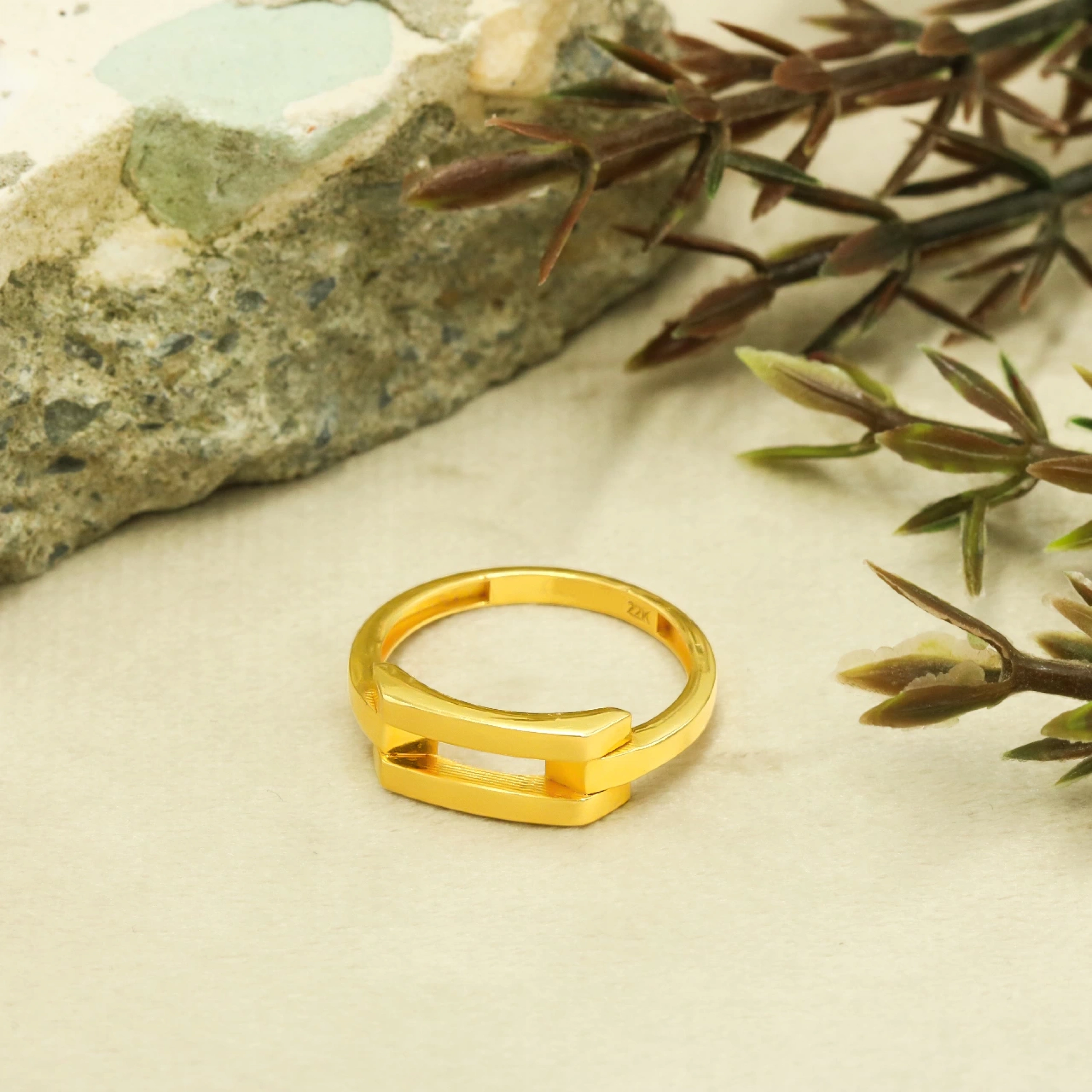 Kaburga 22 Ayar Altın Yüzük