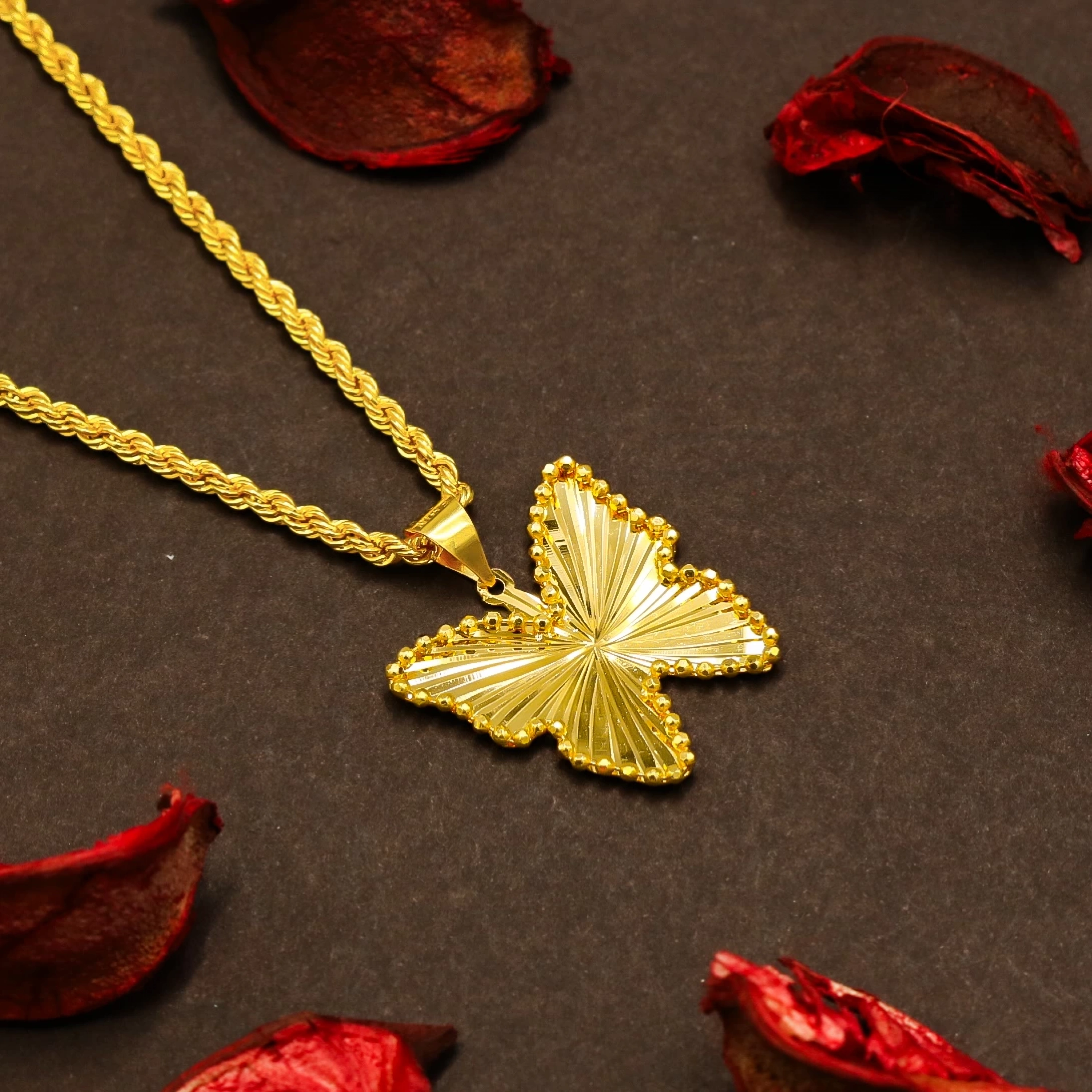 Dorika Kelebek 22 Ayar Altın Kolye Ucu