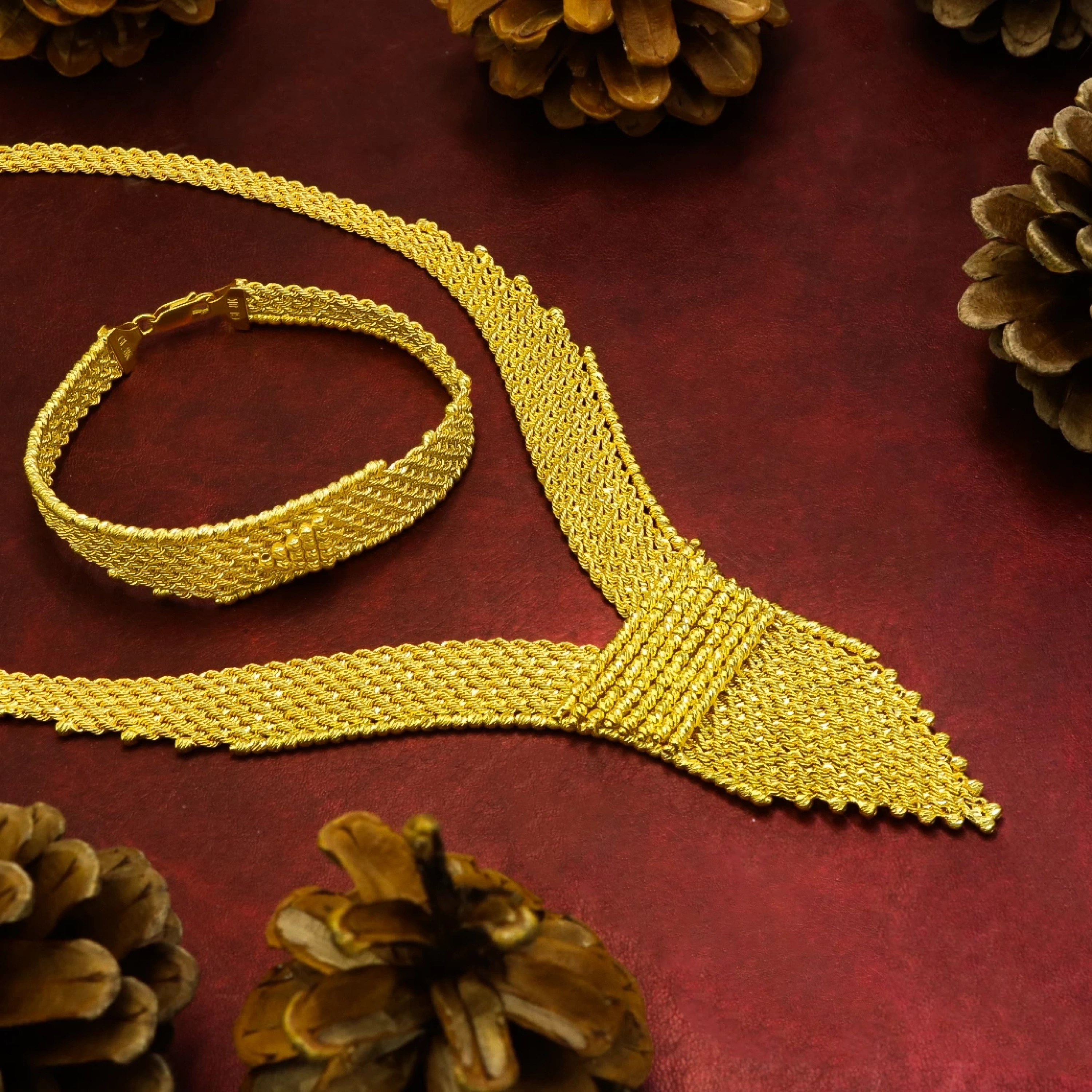 Örgü Model 8 Ayar Altın Set