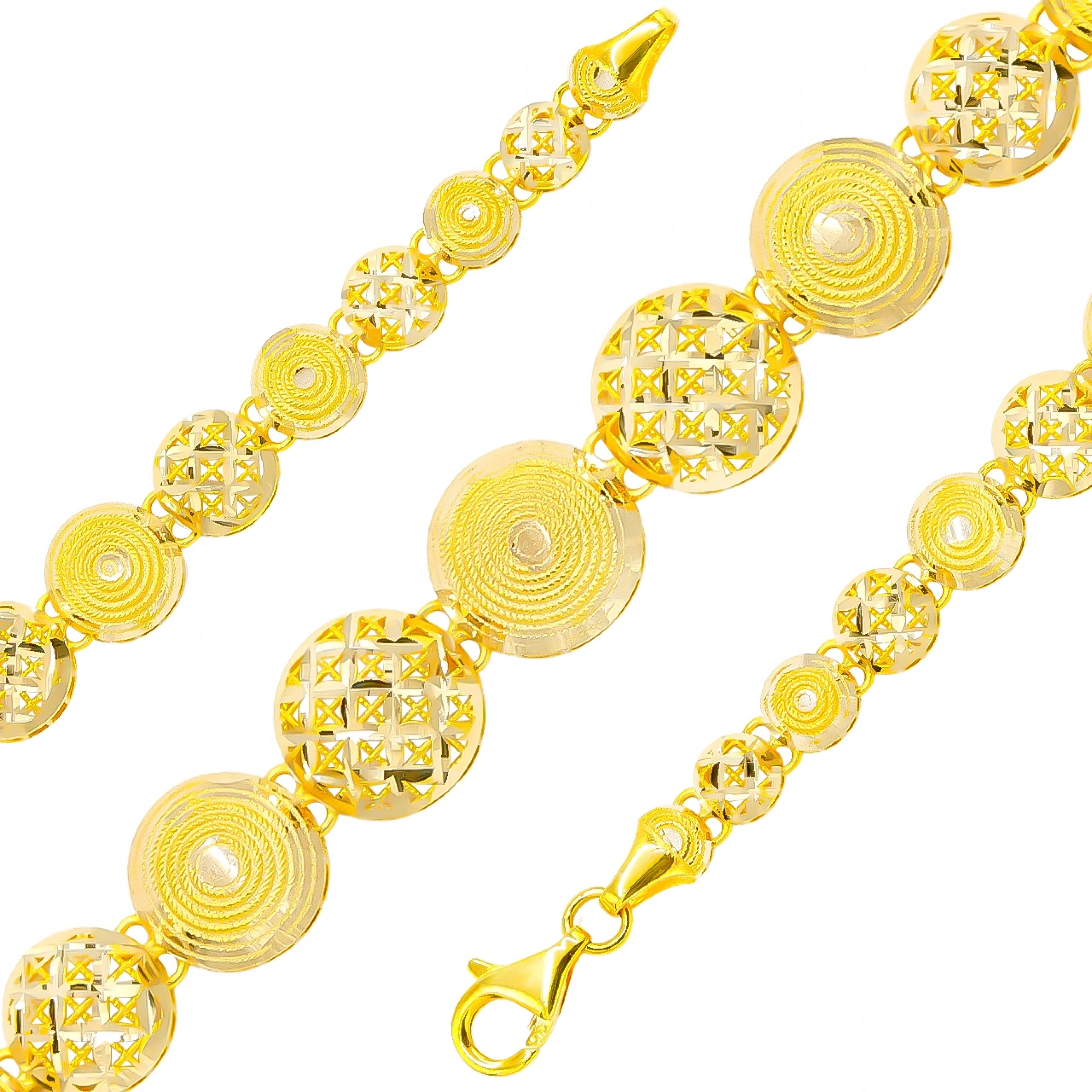 Yuvarlak Tasarım 14 Ayar Altın Bileklik