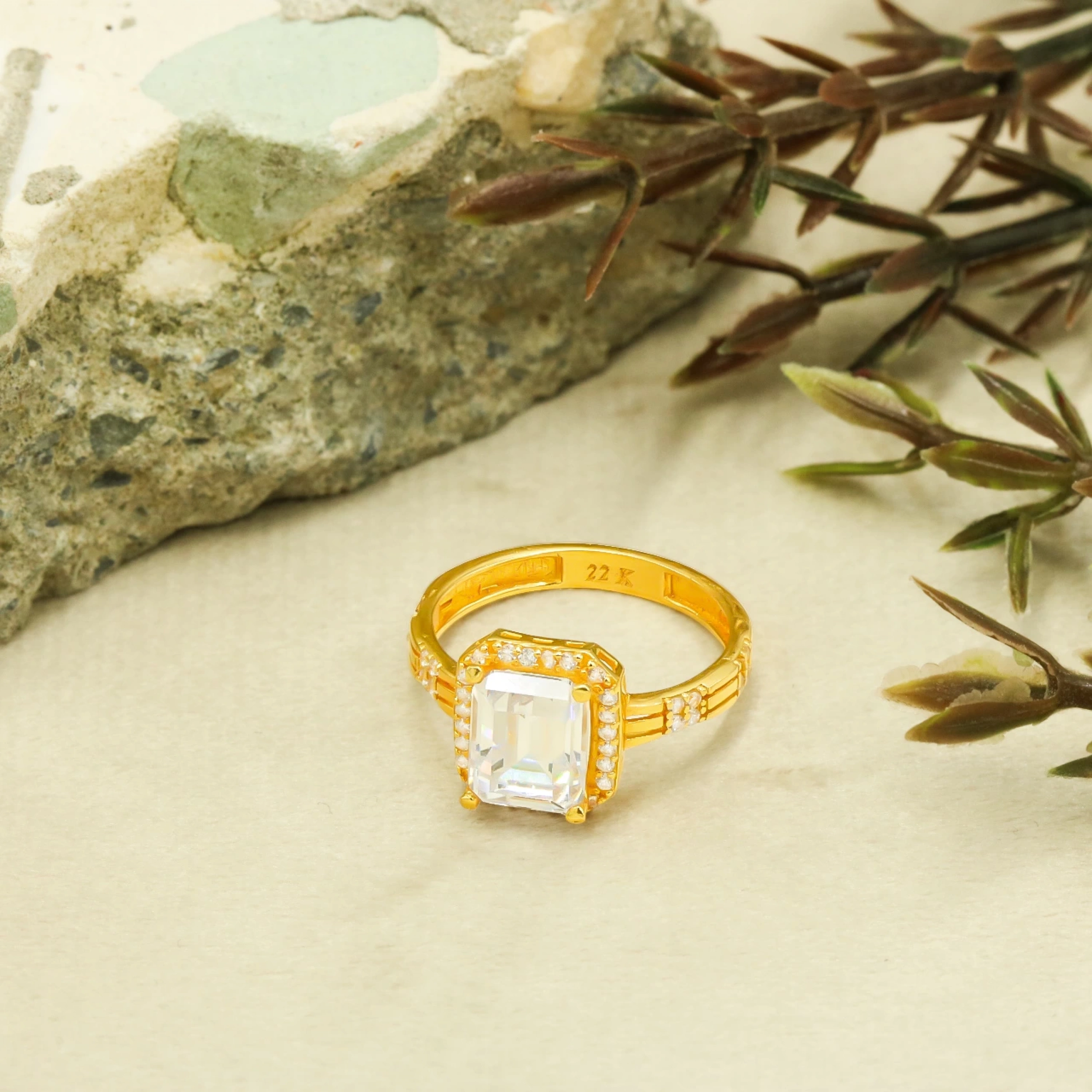 Baget 22 Ayar Altın Yüzük