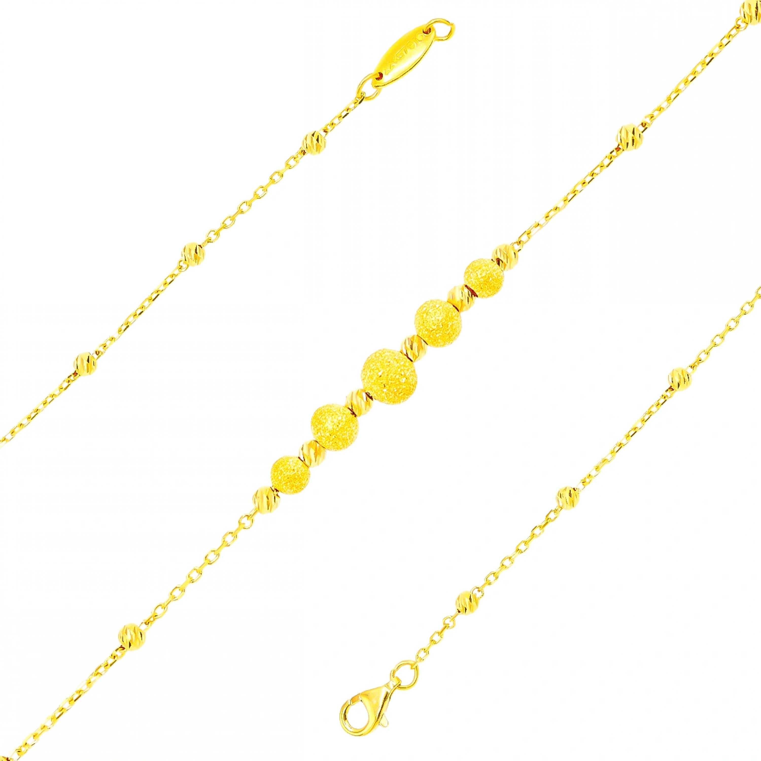 Dorika Tolplu 22 Ayar Altın Bileklik