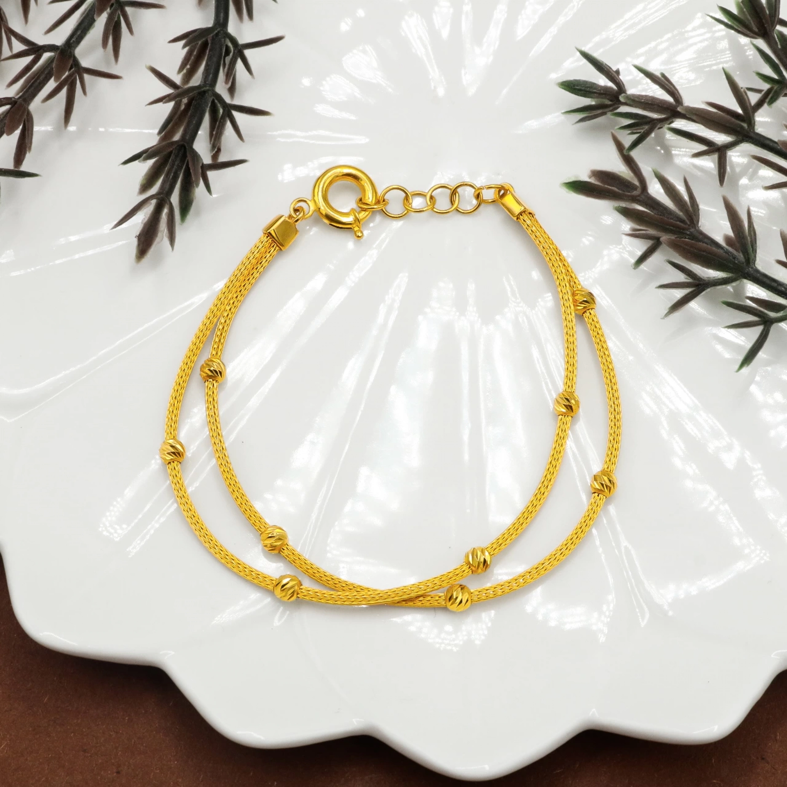 Dorika Top Sıralı 22 Ayar Altın Set