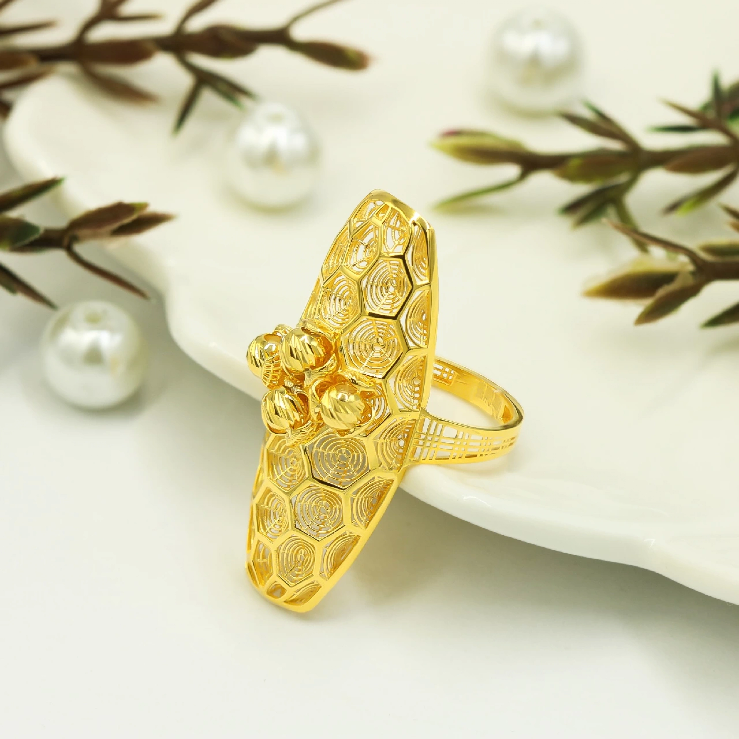 Dorika Toplu 14 Ayar Altın Yüzük