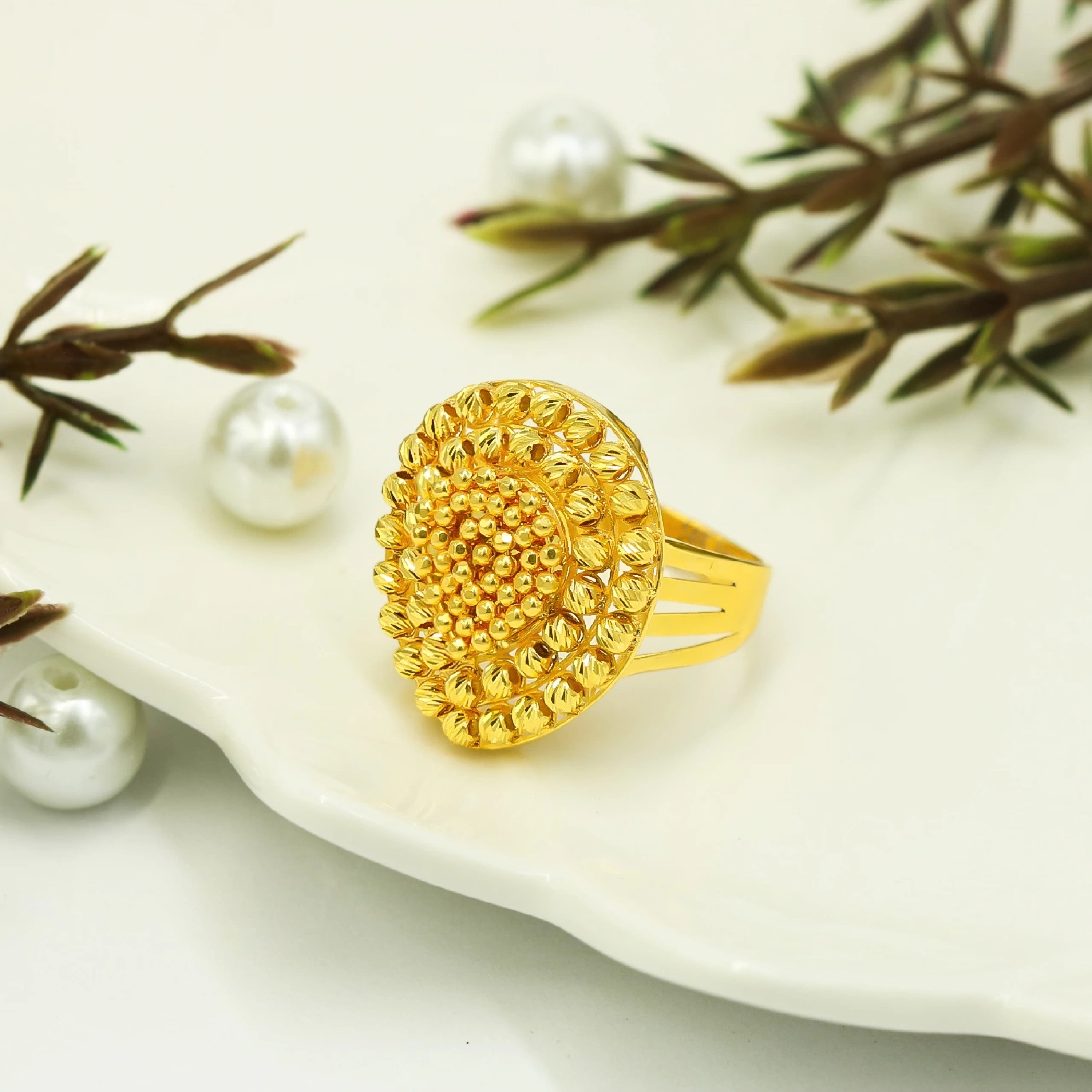 Dorika Toplu 14 Ayar Altın Yüzük