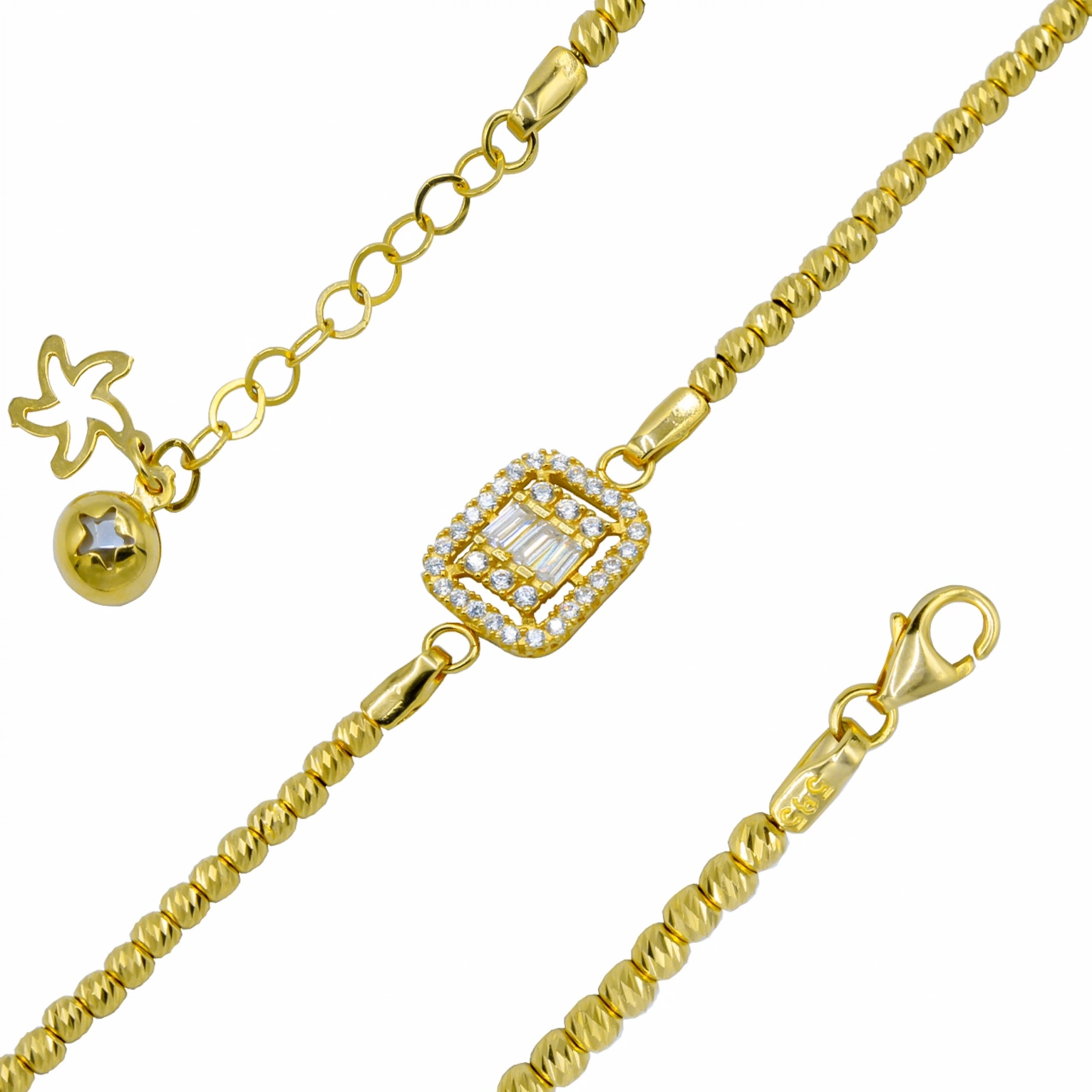 Dorika Toplu Baget 14 Ayar Altın Bileklik