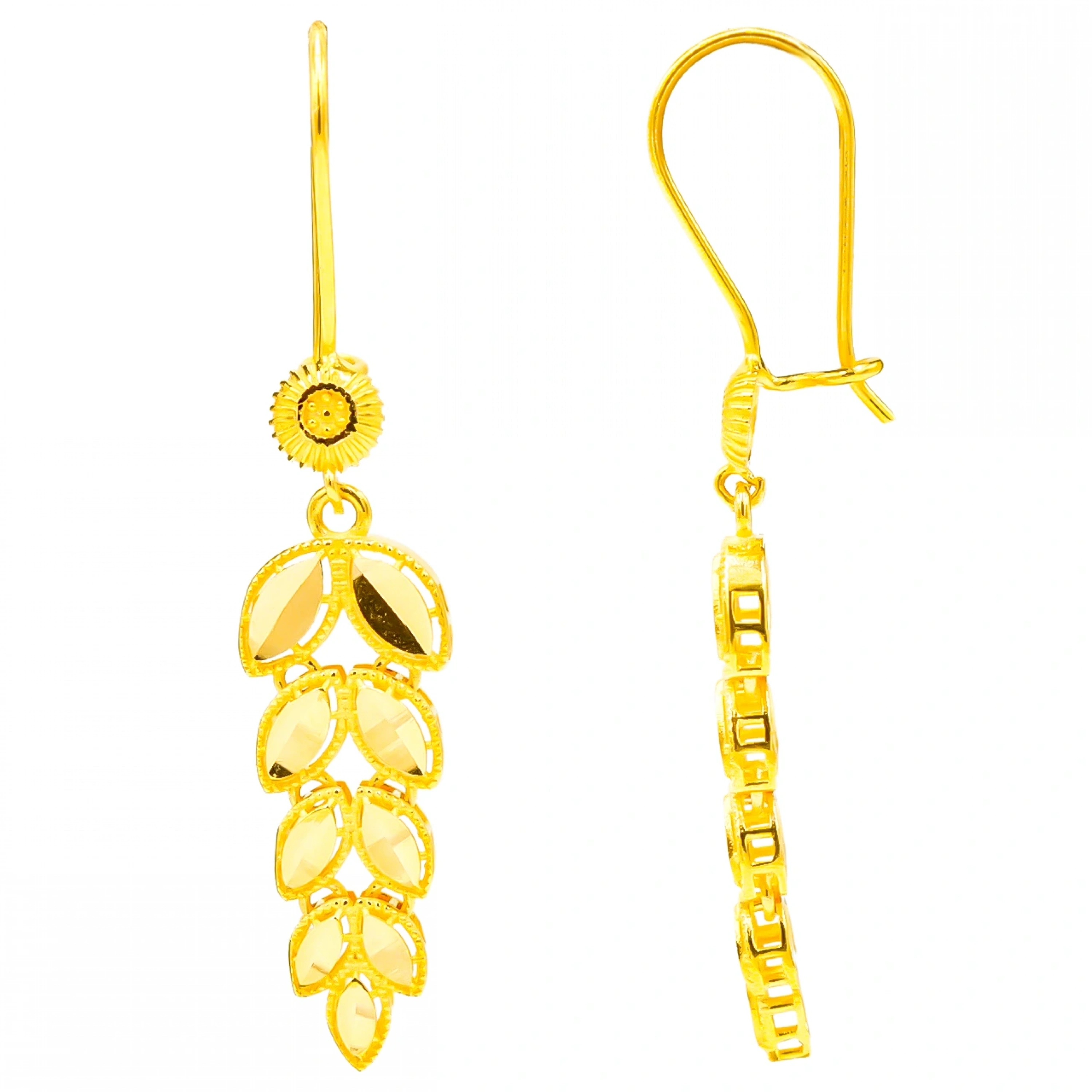 Başak Sallantılı 22 Ayar Altın Küpe