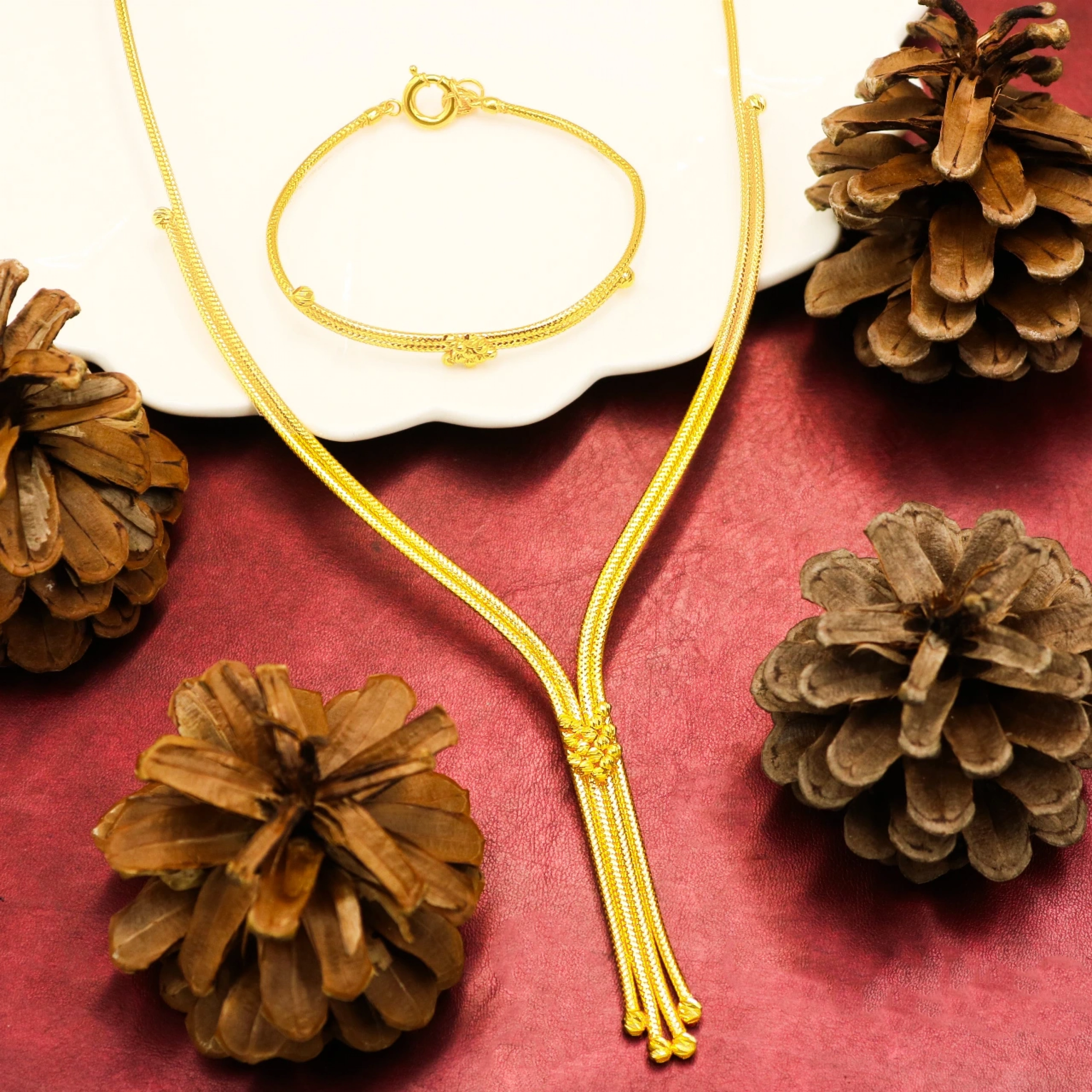 Dorika 14 Ayar Tasarım Altın Set