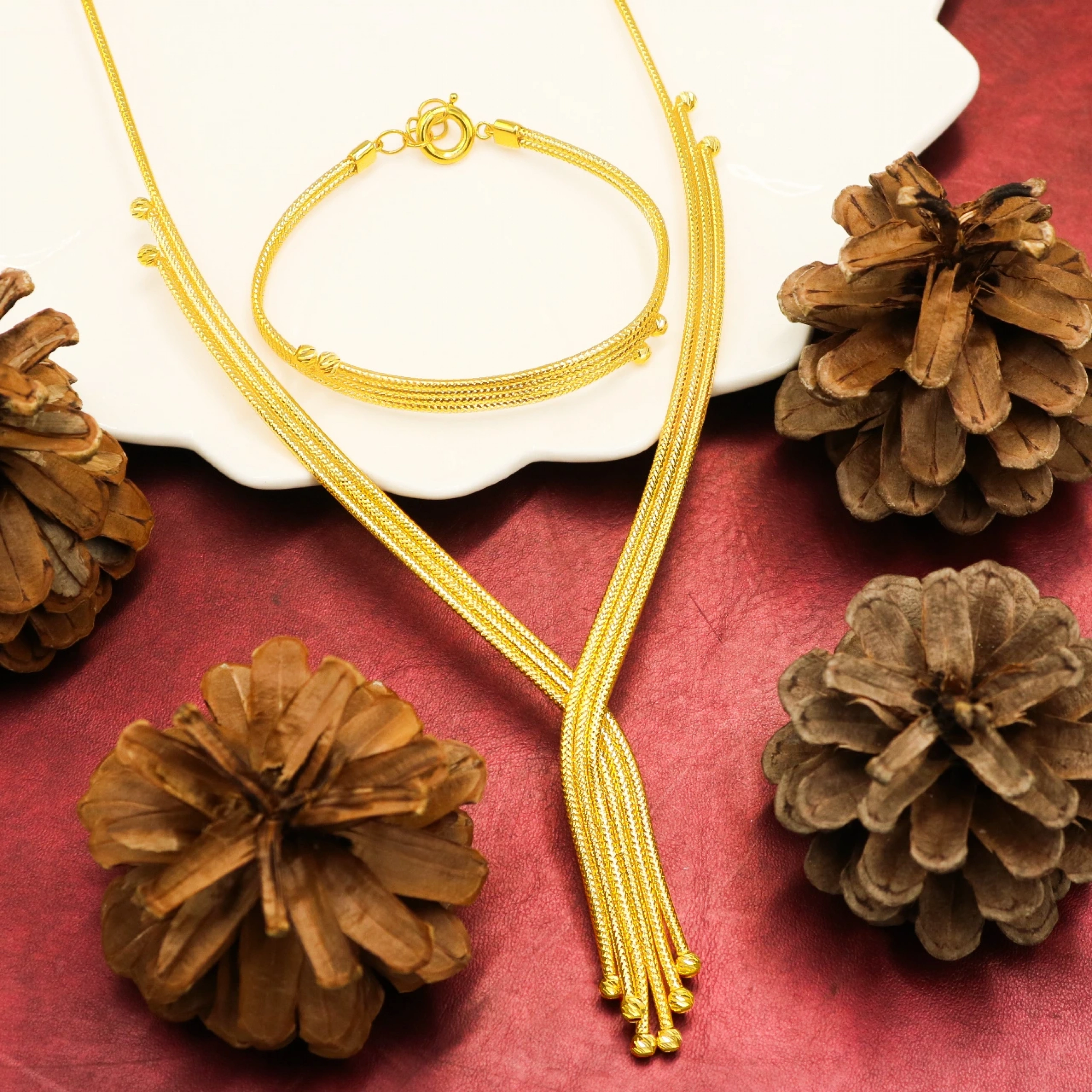 Hasır Dorikalı 14 Ayar Altın Set