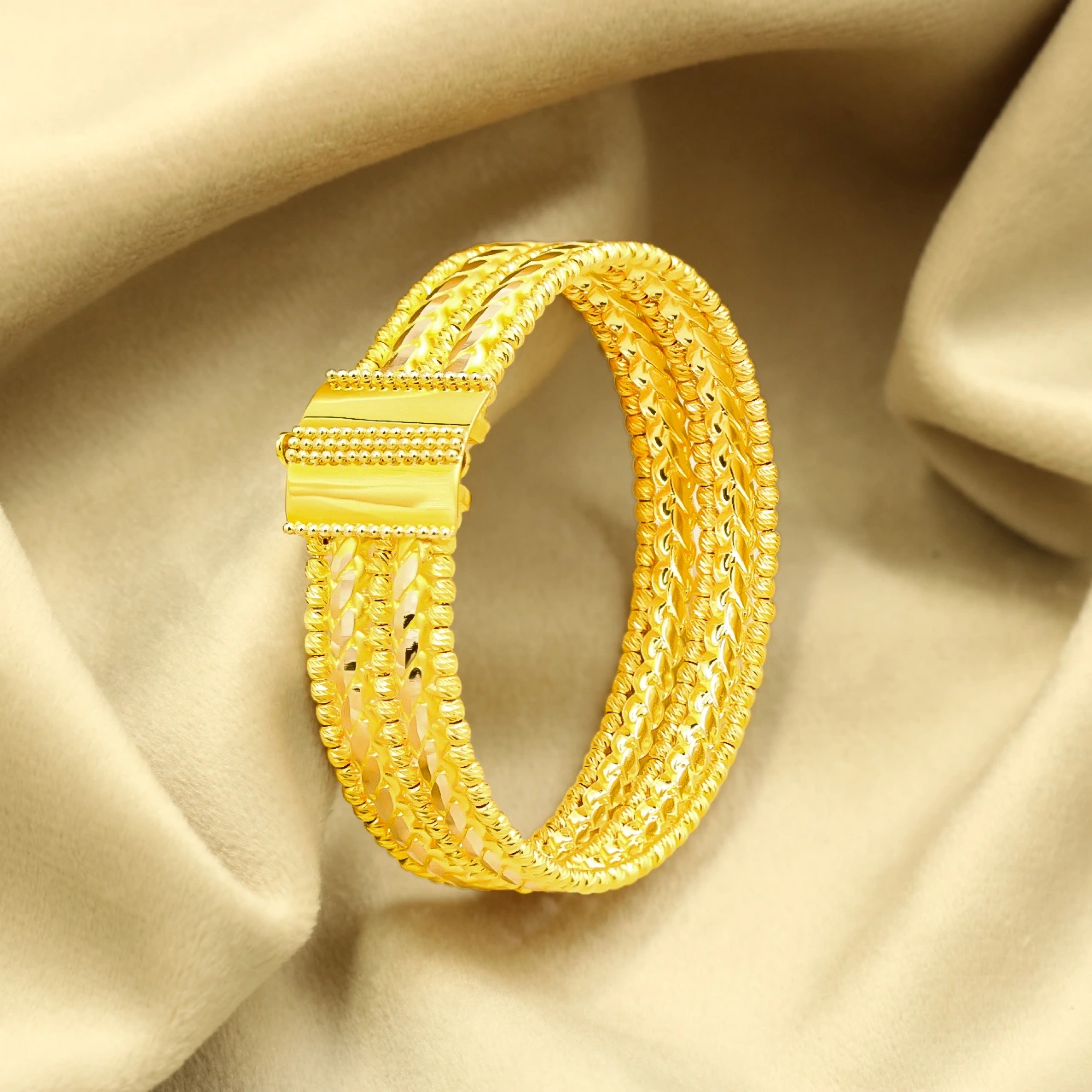 Dorikalı Dubai Model 14 Ayar Kelepçe Bilezik