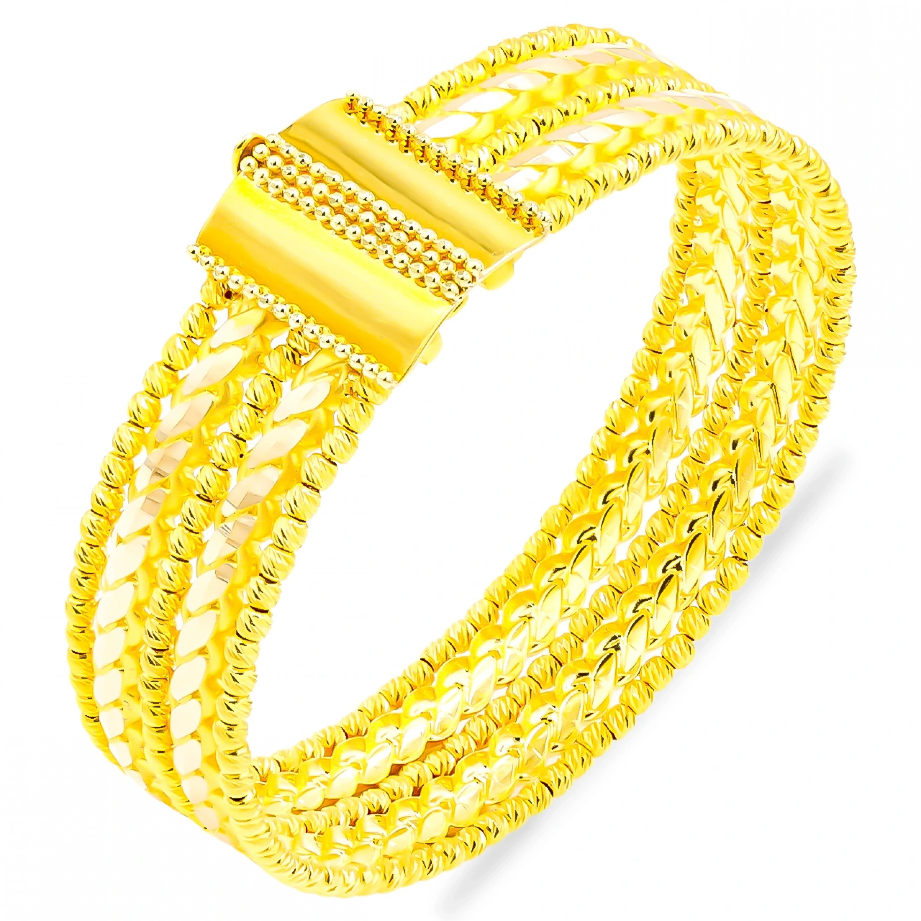 Dorikalı Dubai Model 14 Ayar Kelepçe Bilezik