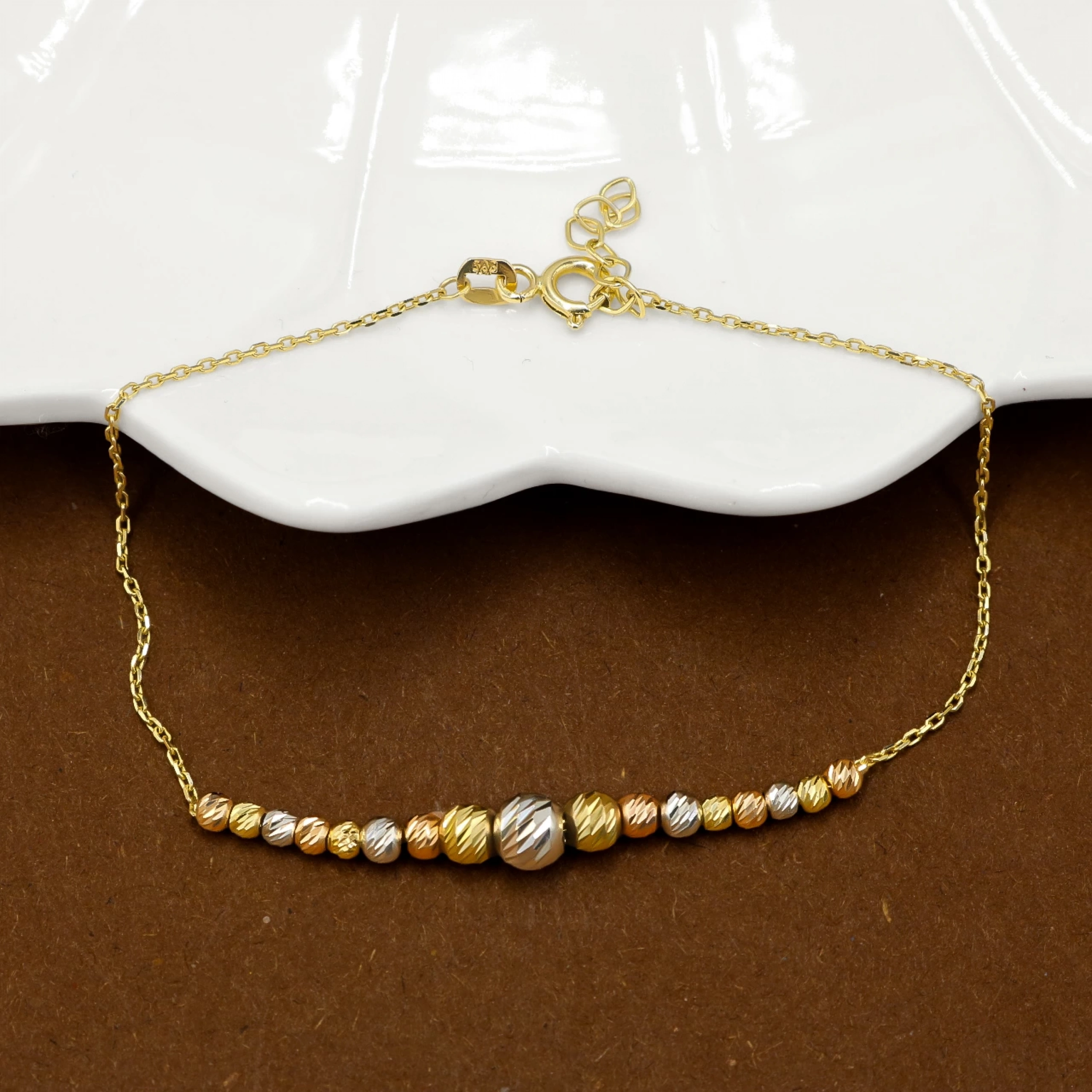 Dorikalı Plakalı 14 Ayar İkili Altın Set