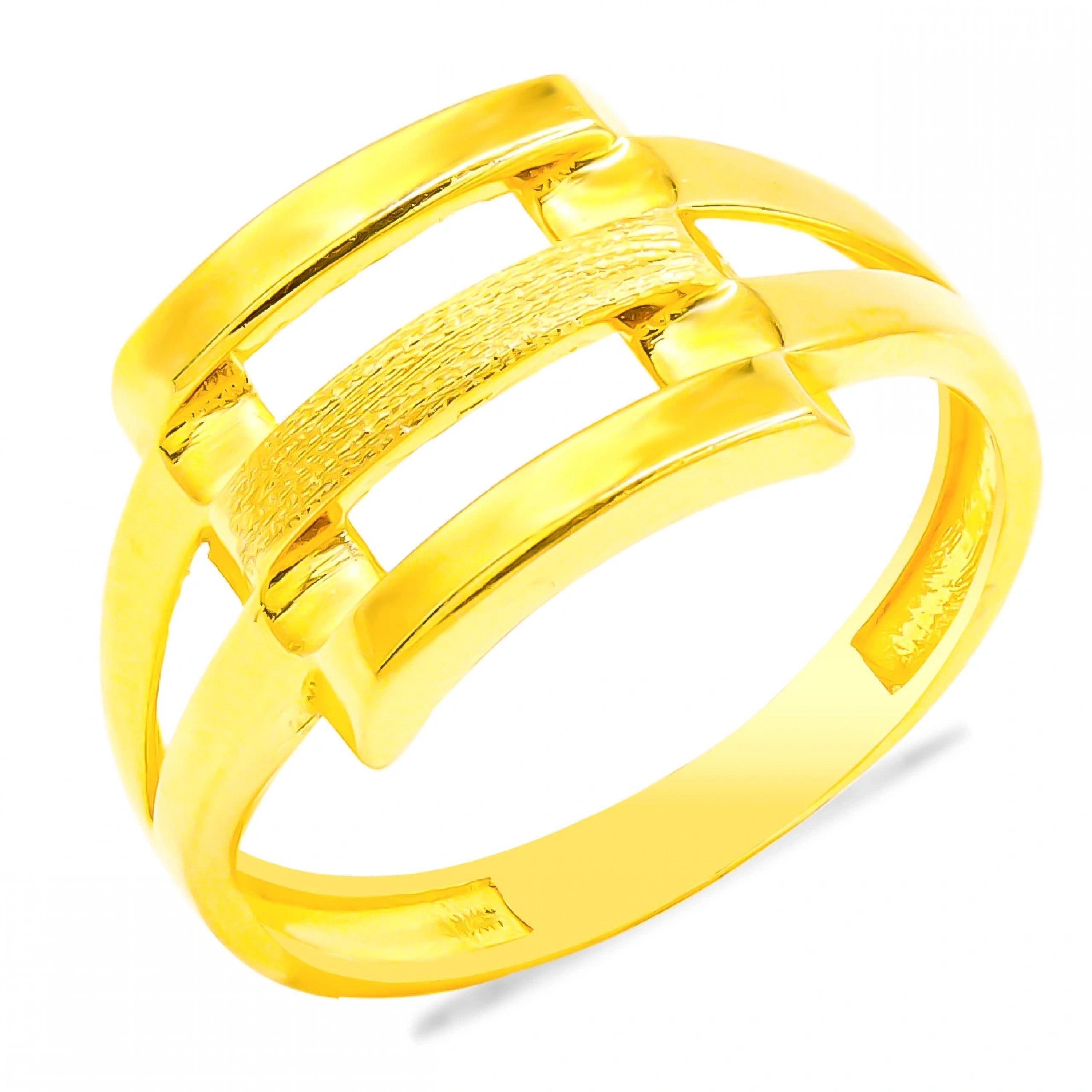 Üçlü Kaburga 22 Ayar Altın Yüzük