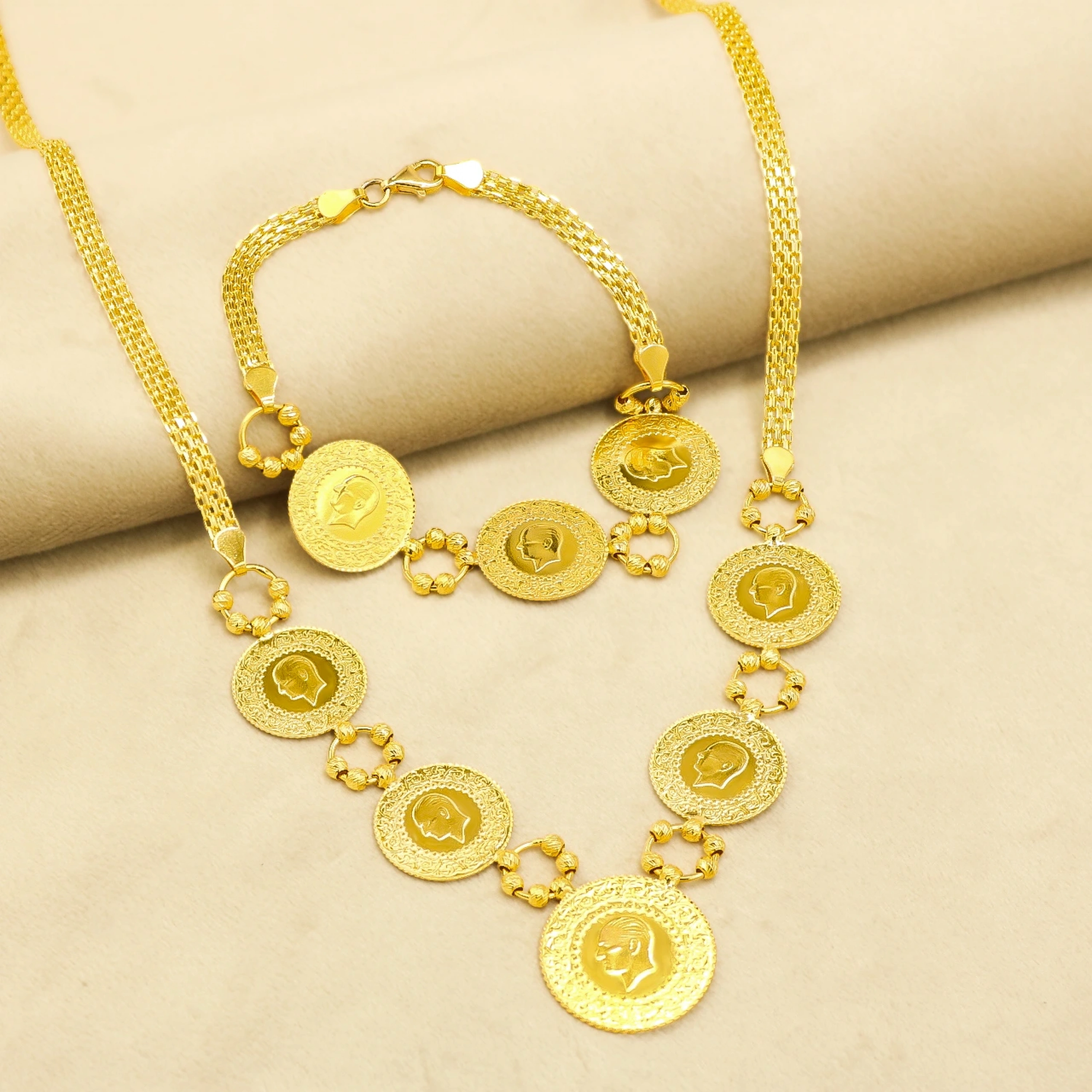 Çeyrekli 22 Ayar Altın Set