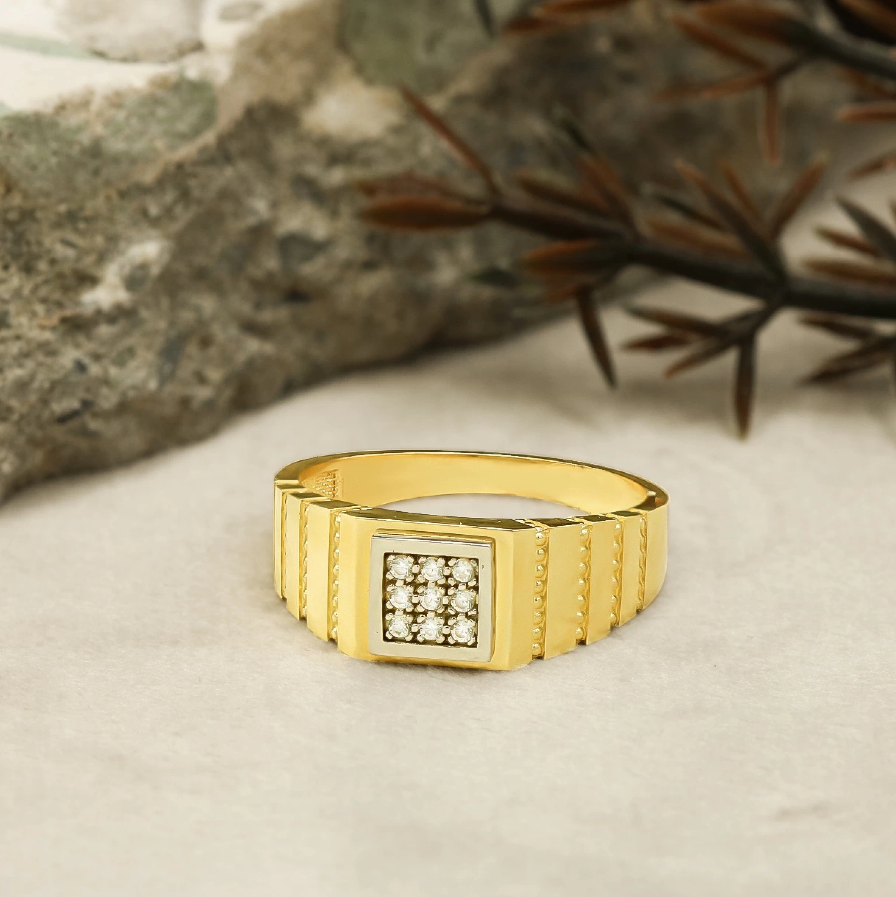 Özel Tasarım 14 Ayar Altın Erkek Yüzük