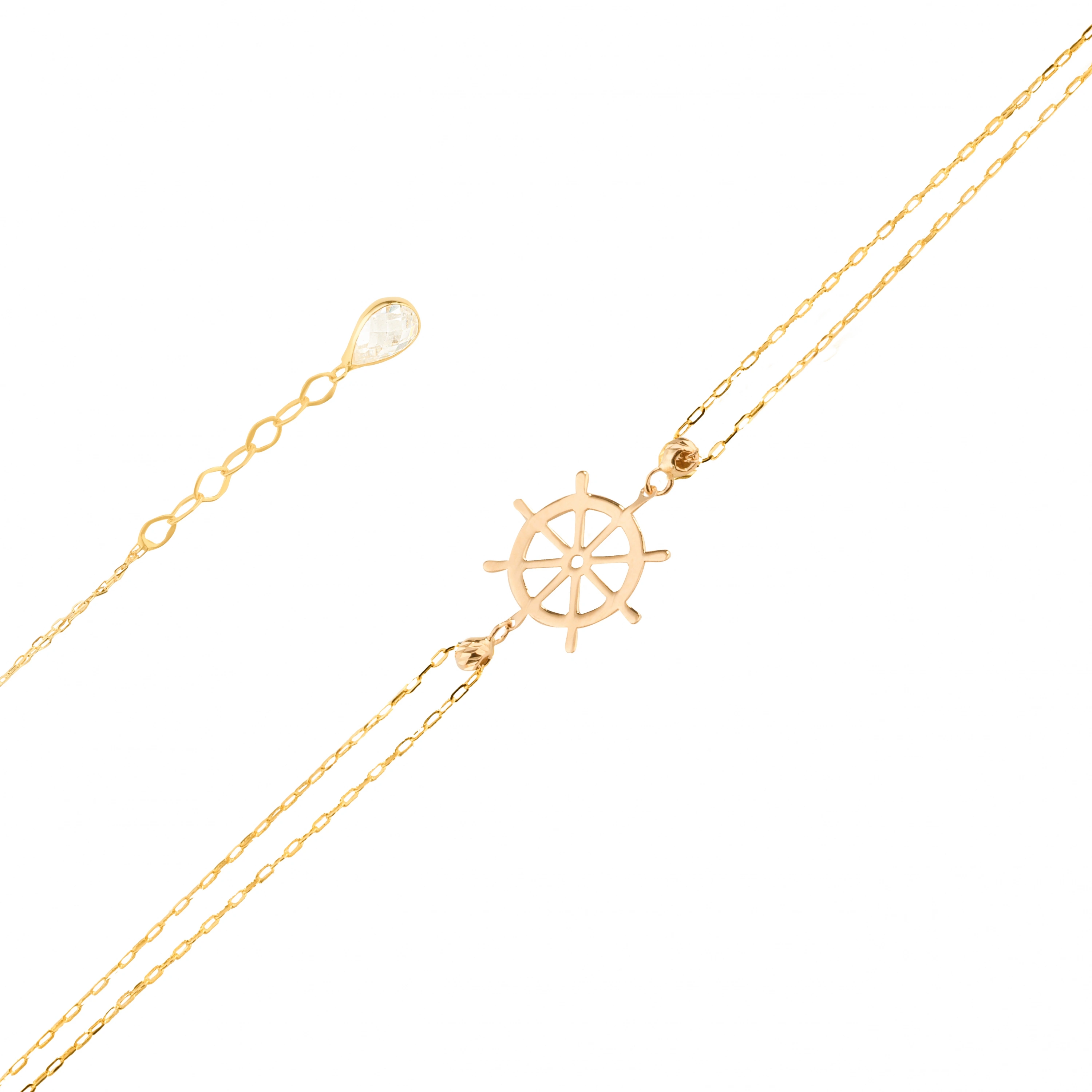 Dümen Figürlü 14 Ayar Altın Bileklik