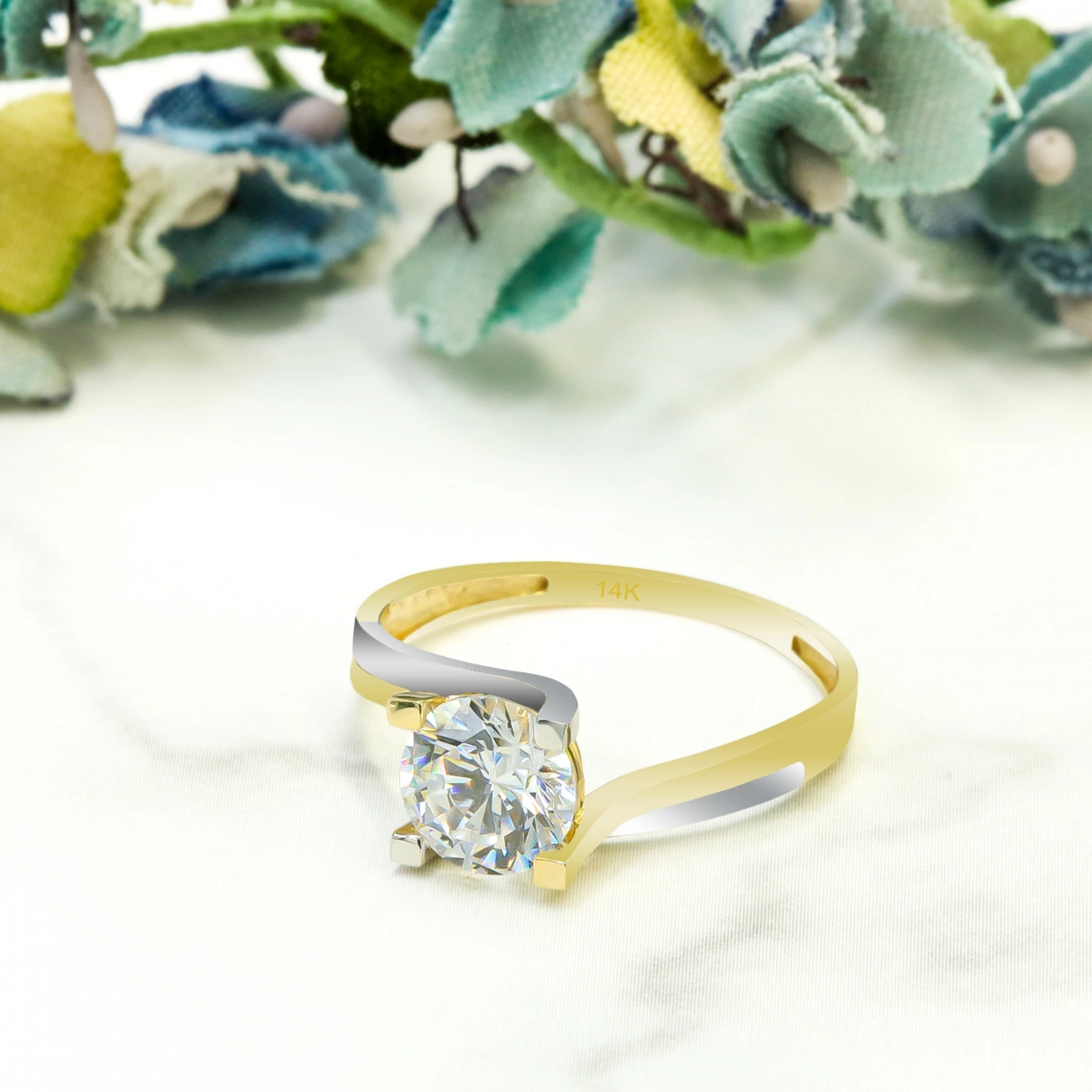 Elf Model Tektaş 14 Ayar Altın Yüzük