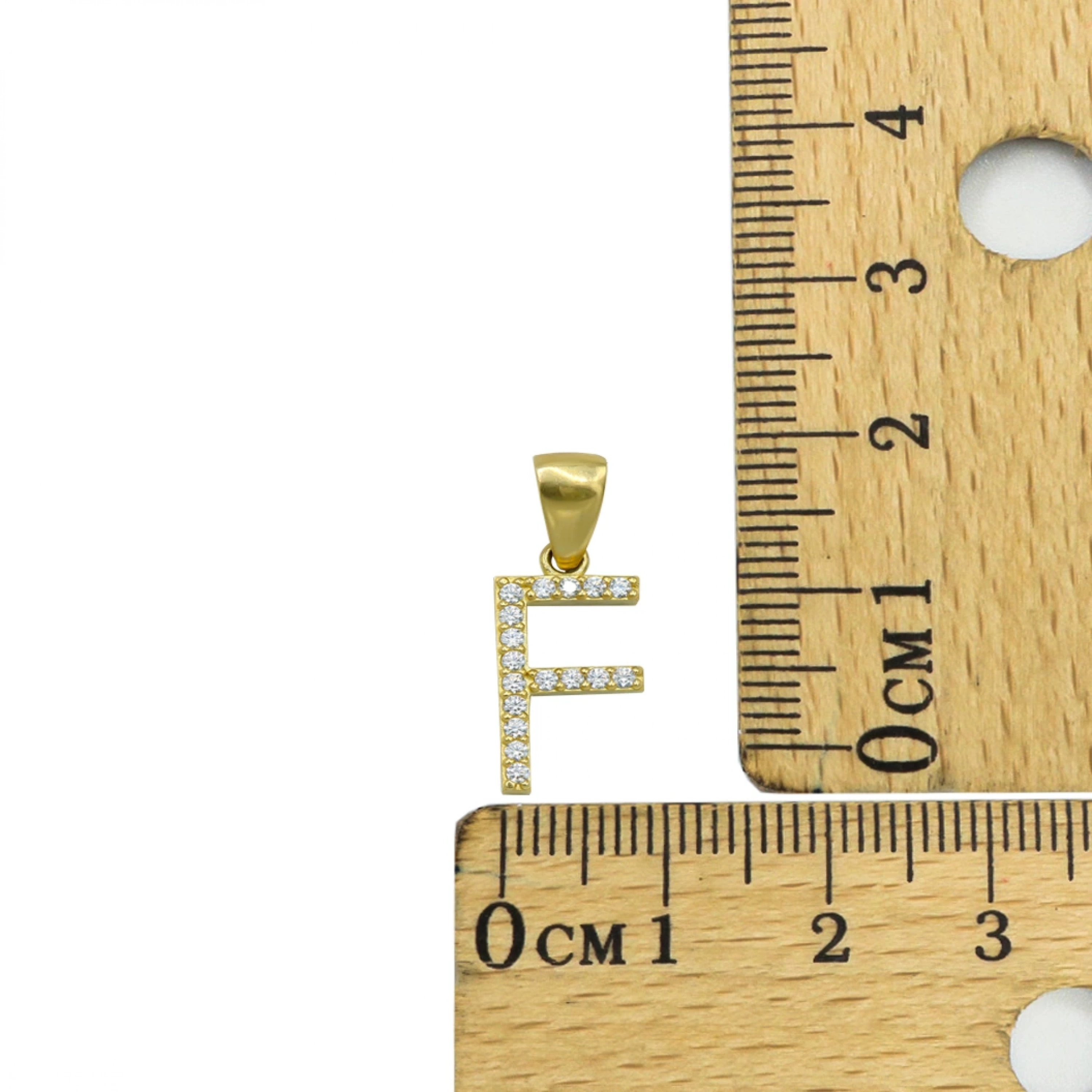 F Harfi 14 Ayar Altın Kolye Ucu