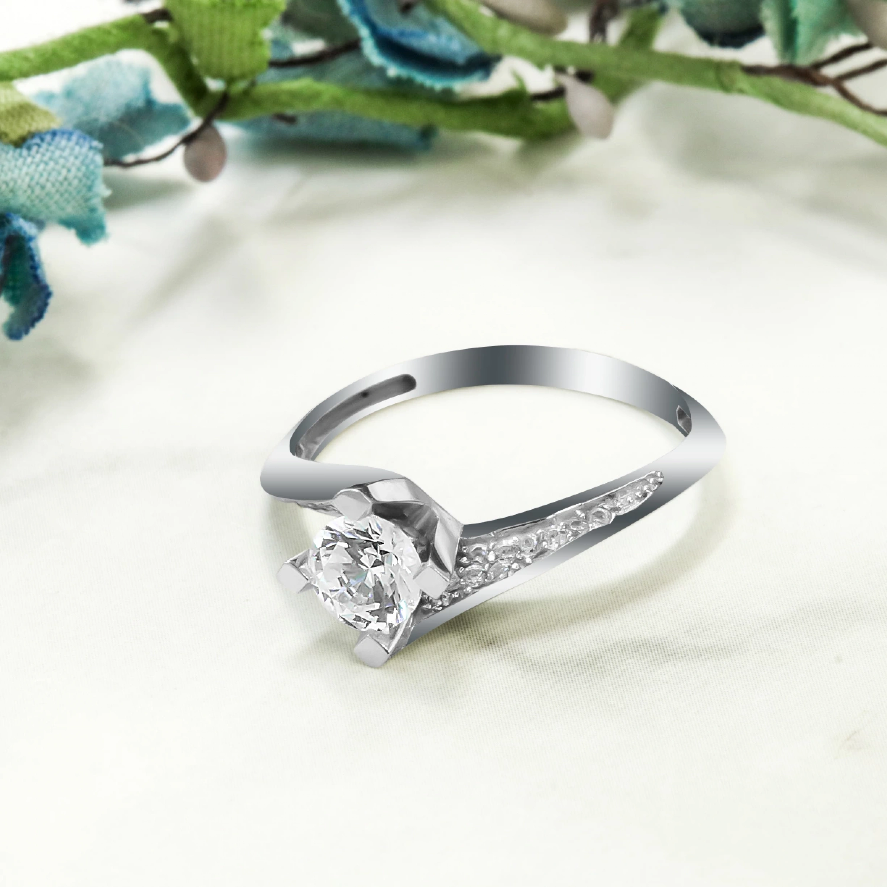 Fantezi Tektaş 14 Ayar Altın Yüzük