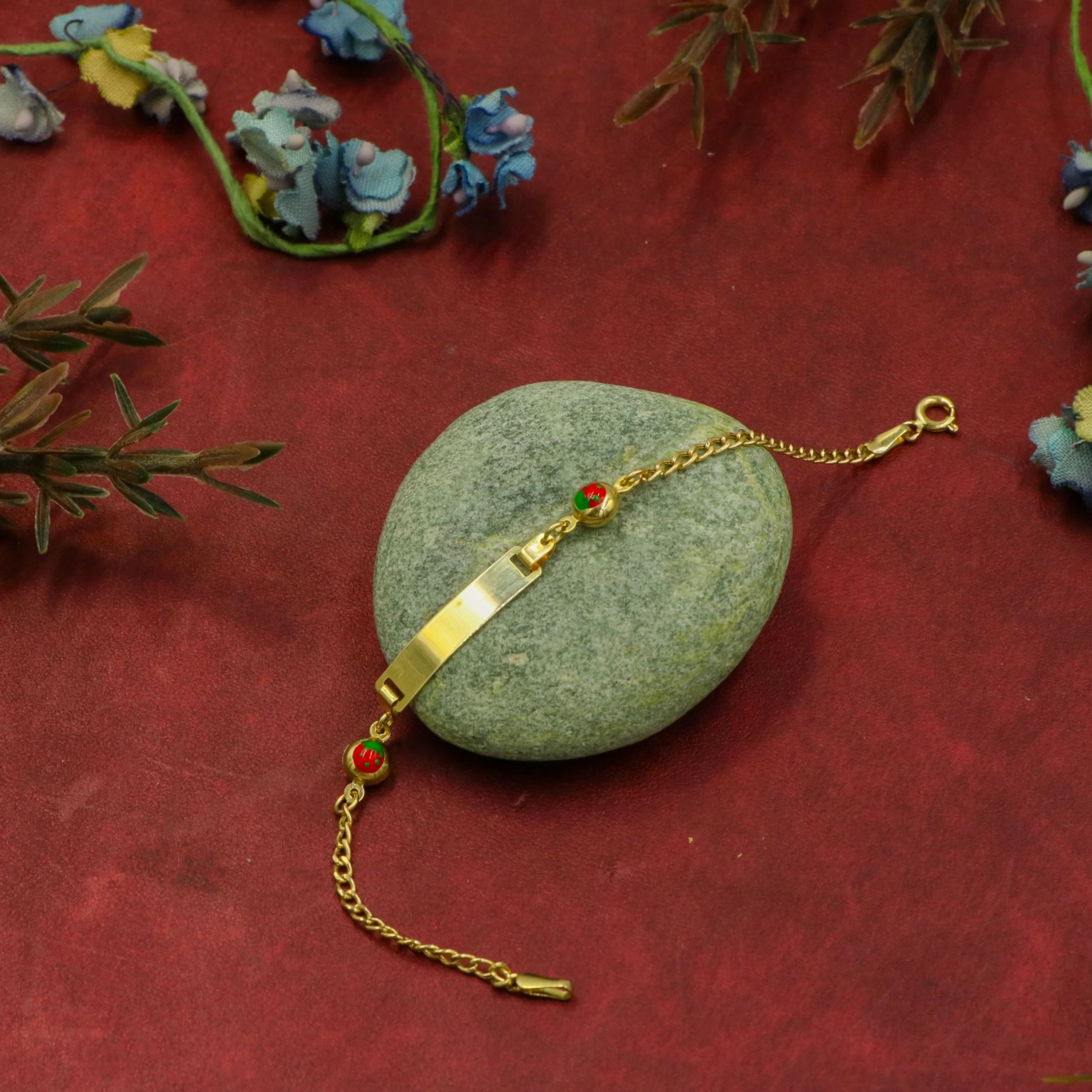 Figürlü 14 Ayar Altın Çocuk Künyesi