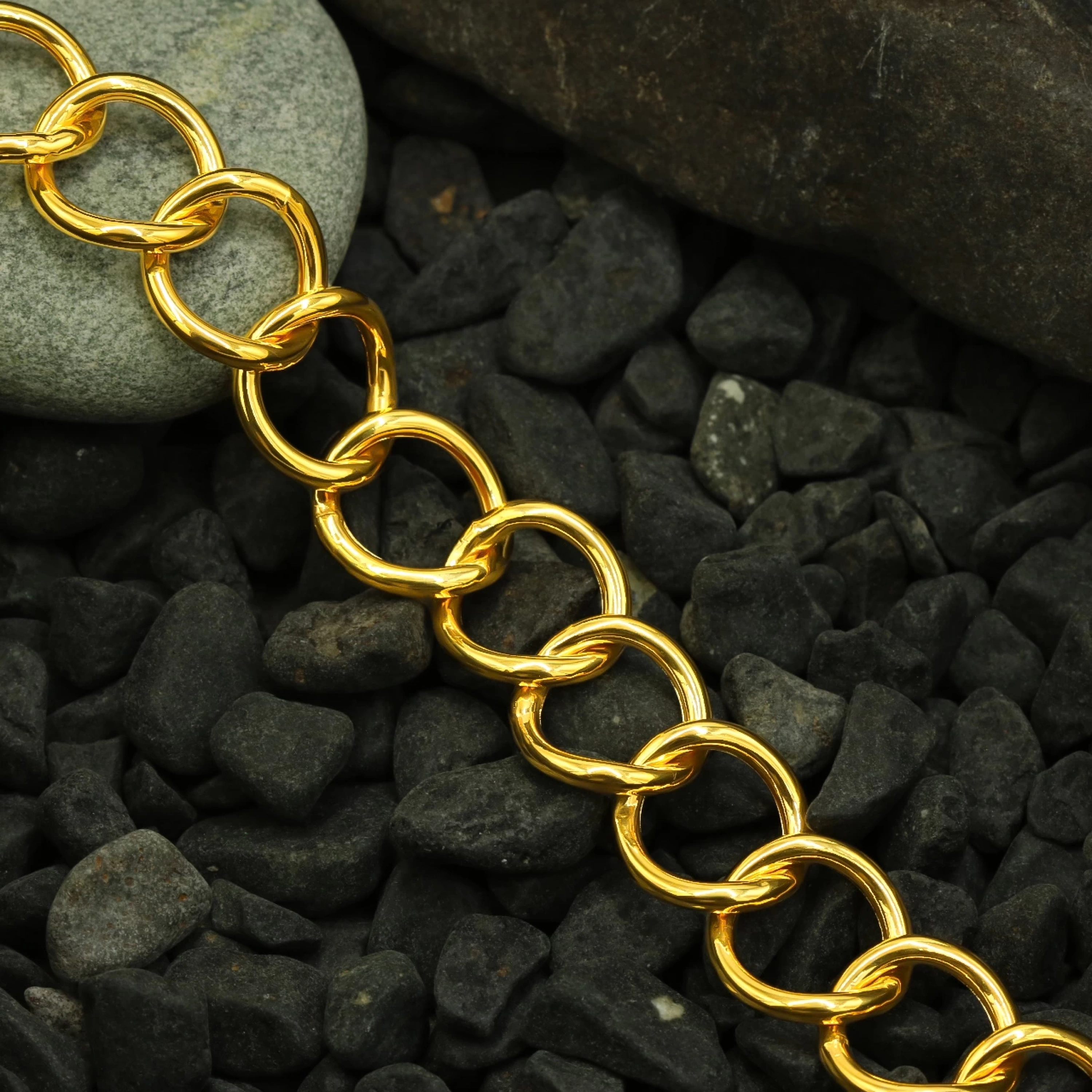 Geniş Samanyolu Yolu 14 Ayar Altın Bileklik