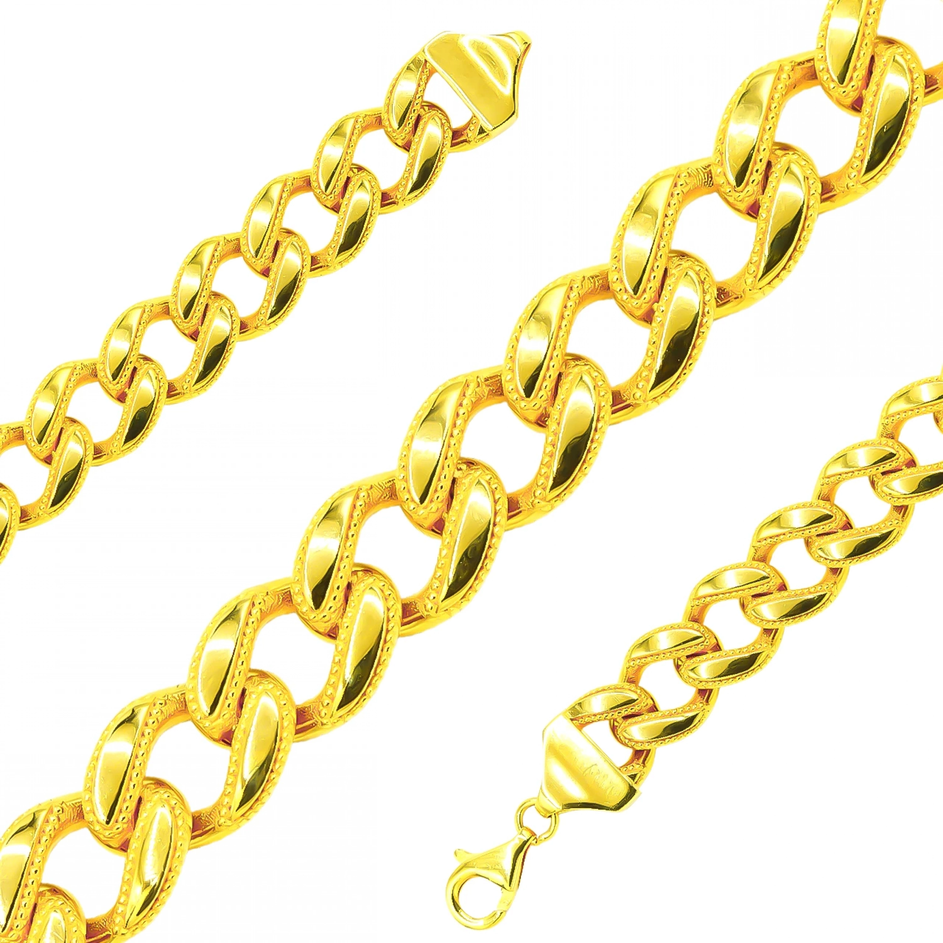 Geniş Halkalı Uzay Yolu 14 Ayar Altın Bileklik