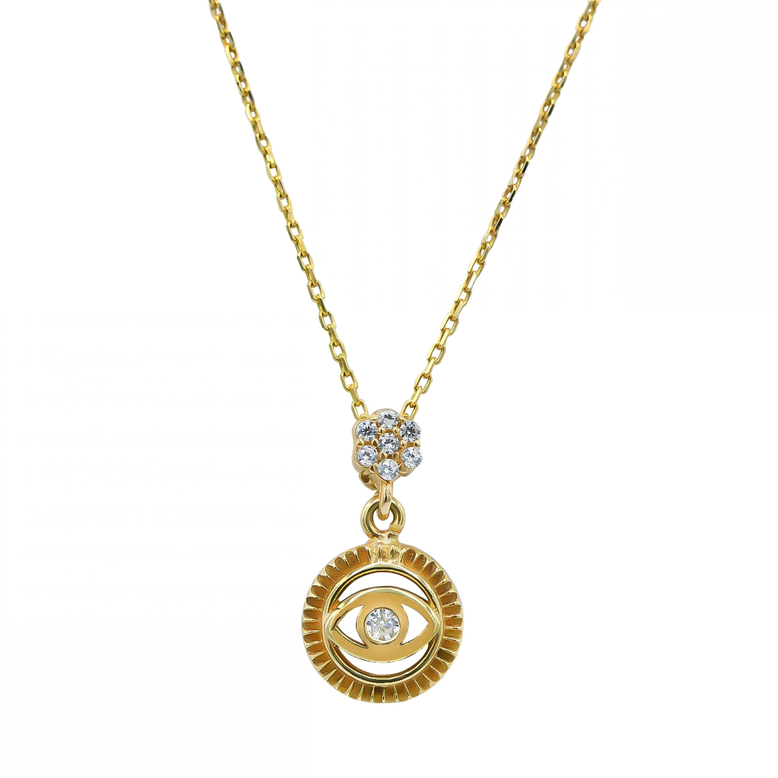 Göz 8 Ayar Altın Kolye