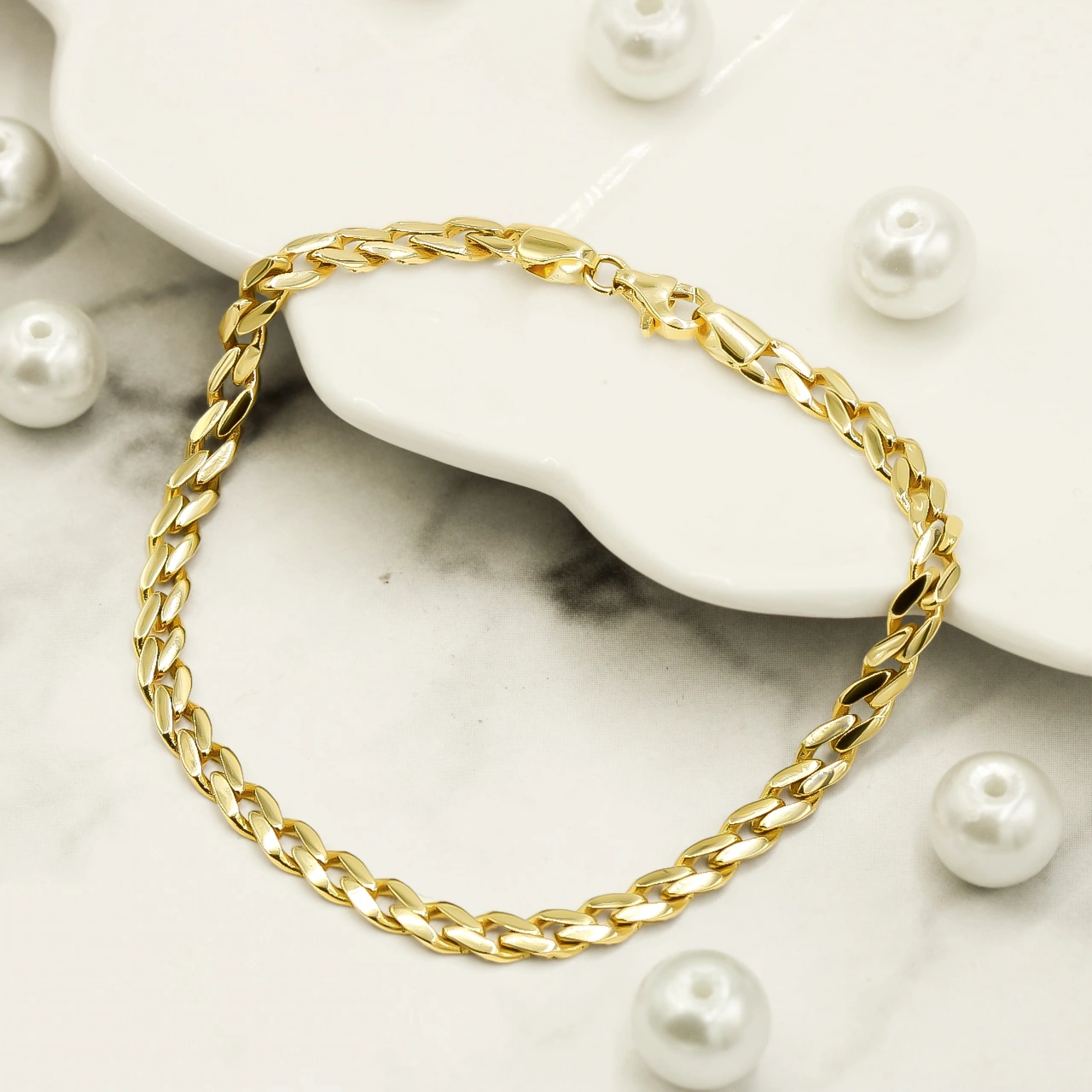 Gurmet Erkek 14 Ayar Altın Bileklik