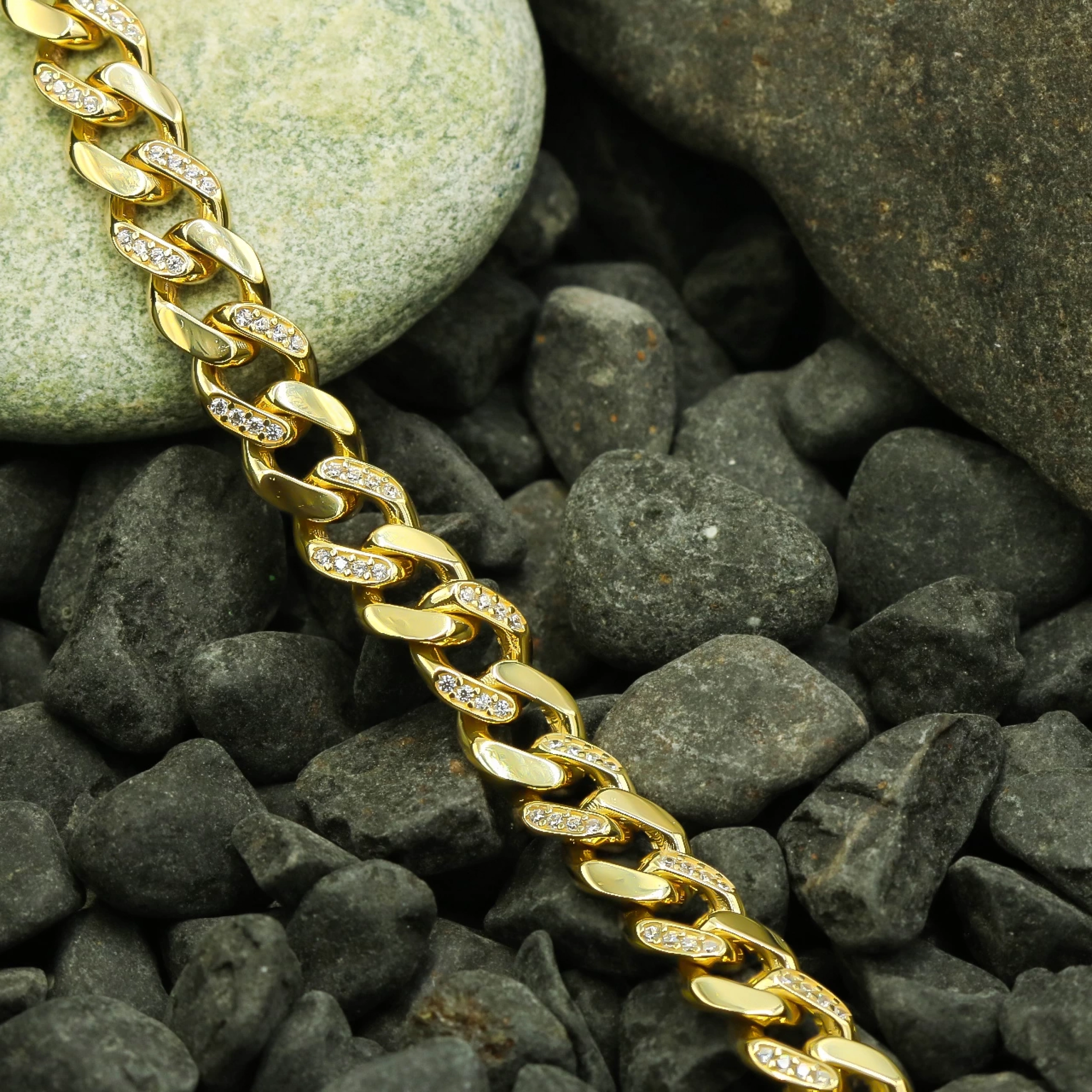 Taşlı Gurmet 14 Ayar Altın Bileklik