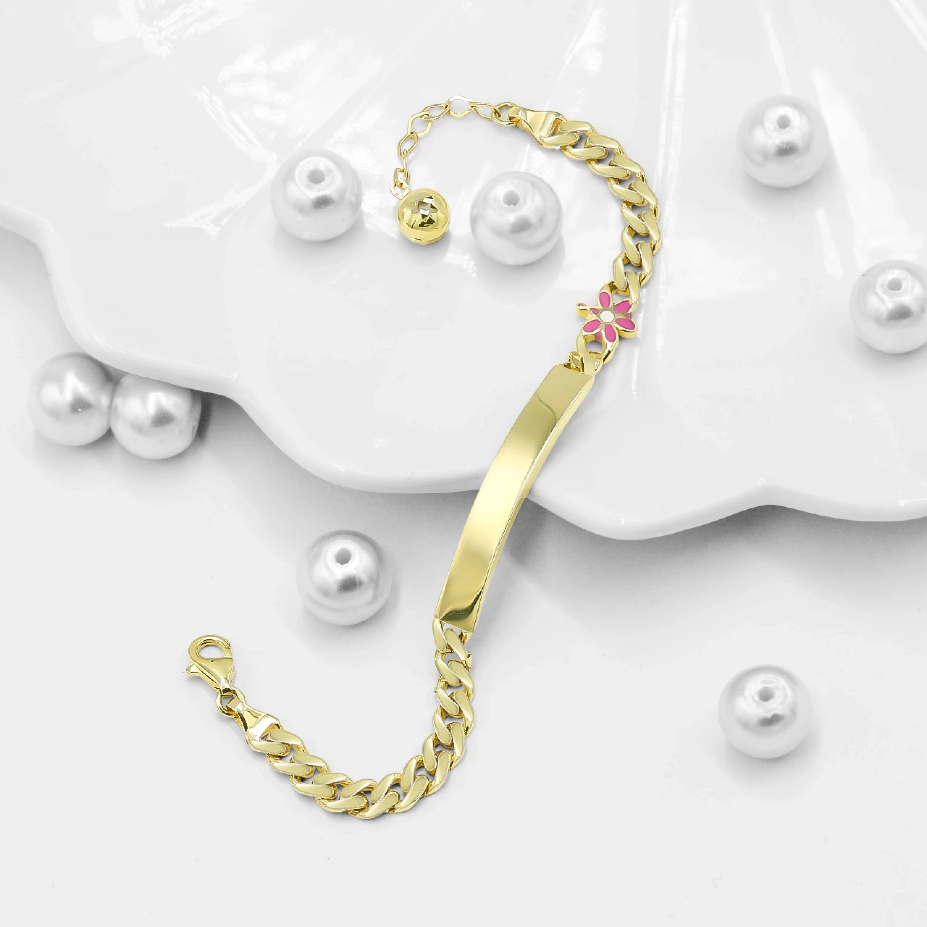 Gurmet 14 Ayar Altın Çocuk Künyesi