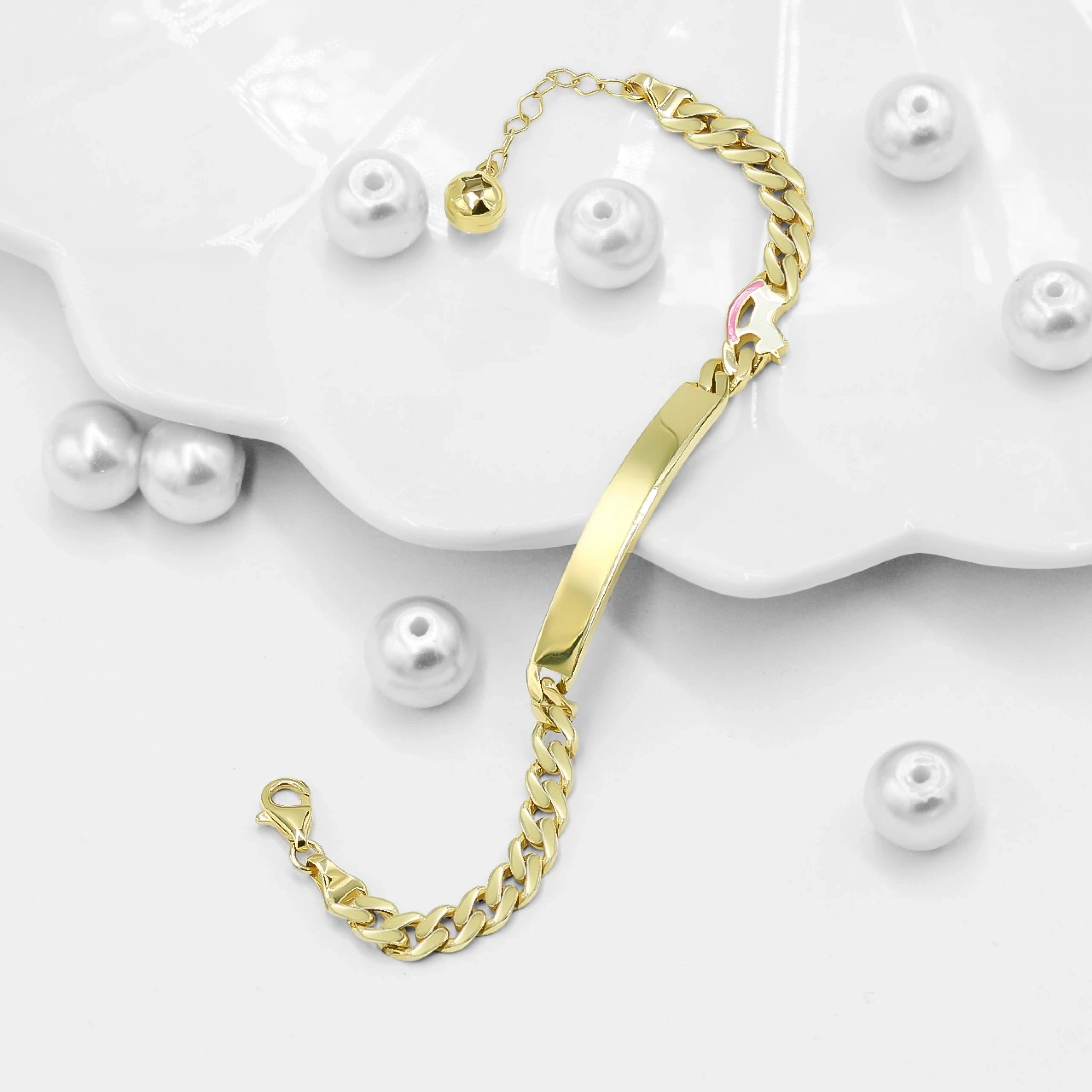 Gurmet 14 Ayar Altın Çocuk Künyesi