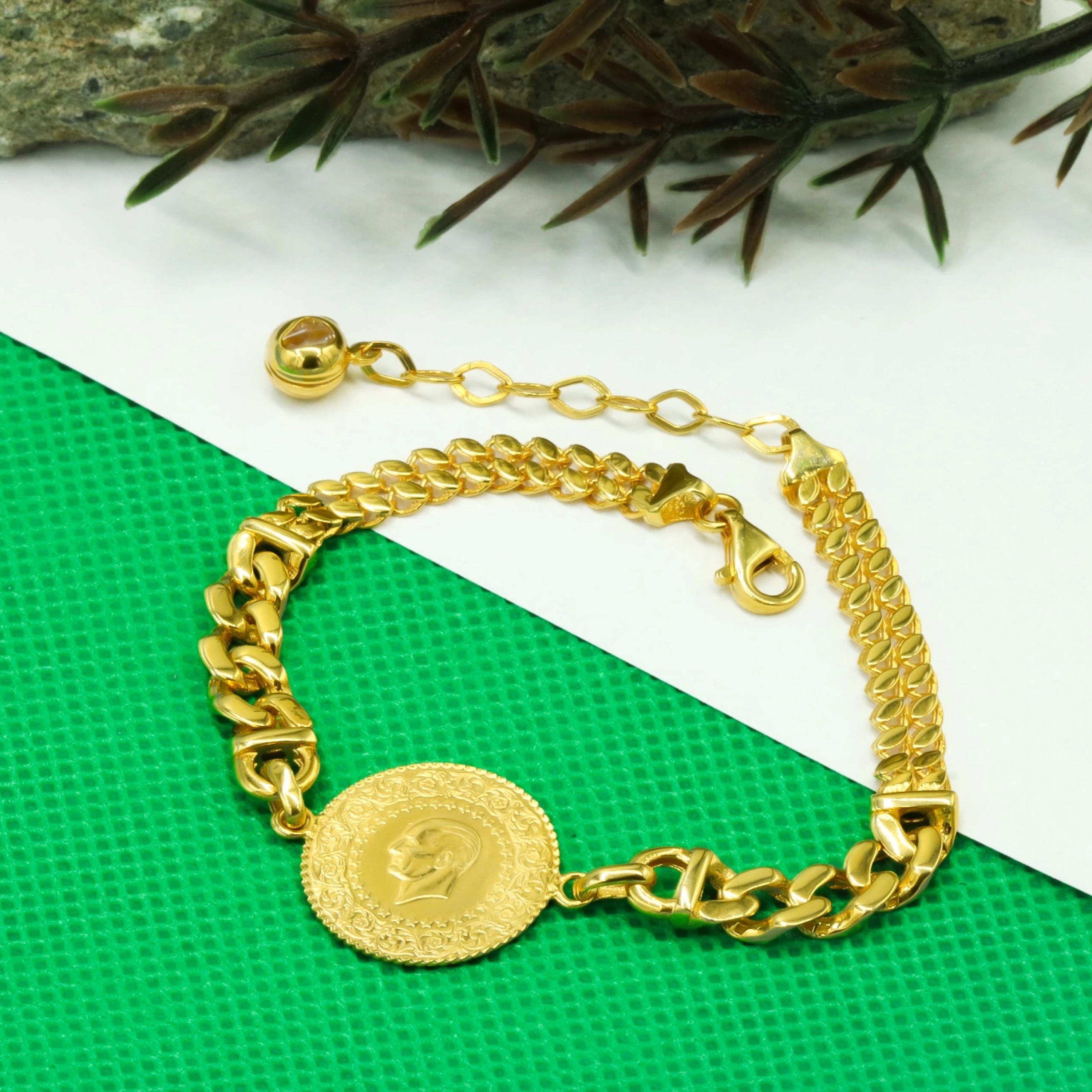 Gurmet Zincirli 14 Ayar Altın Bileklik