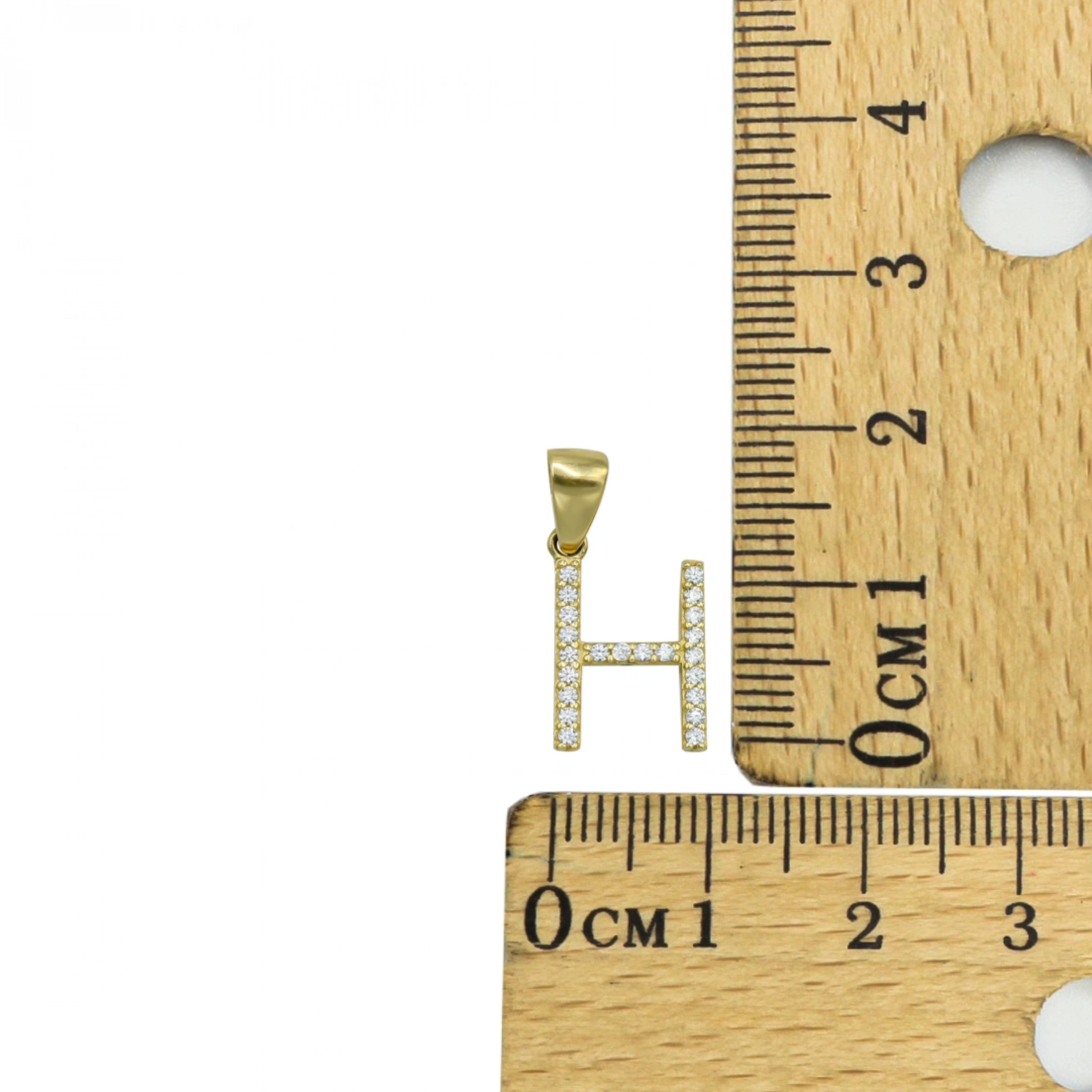H Harfi 14 Ayar Altın Kolye Ucu