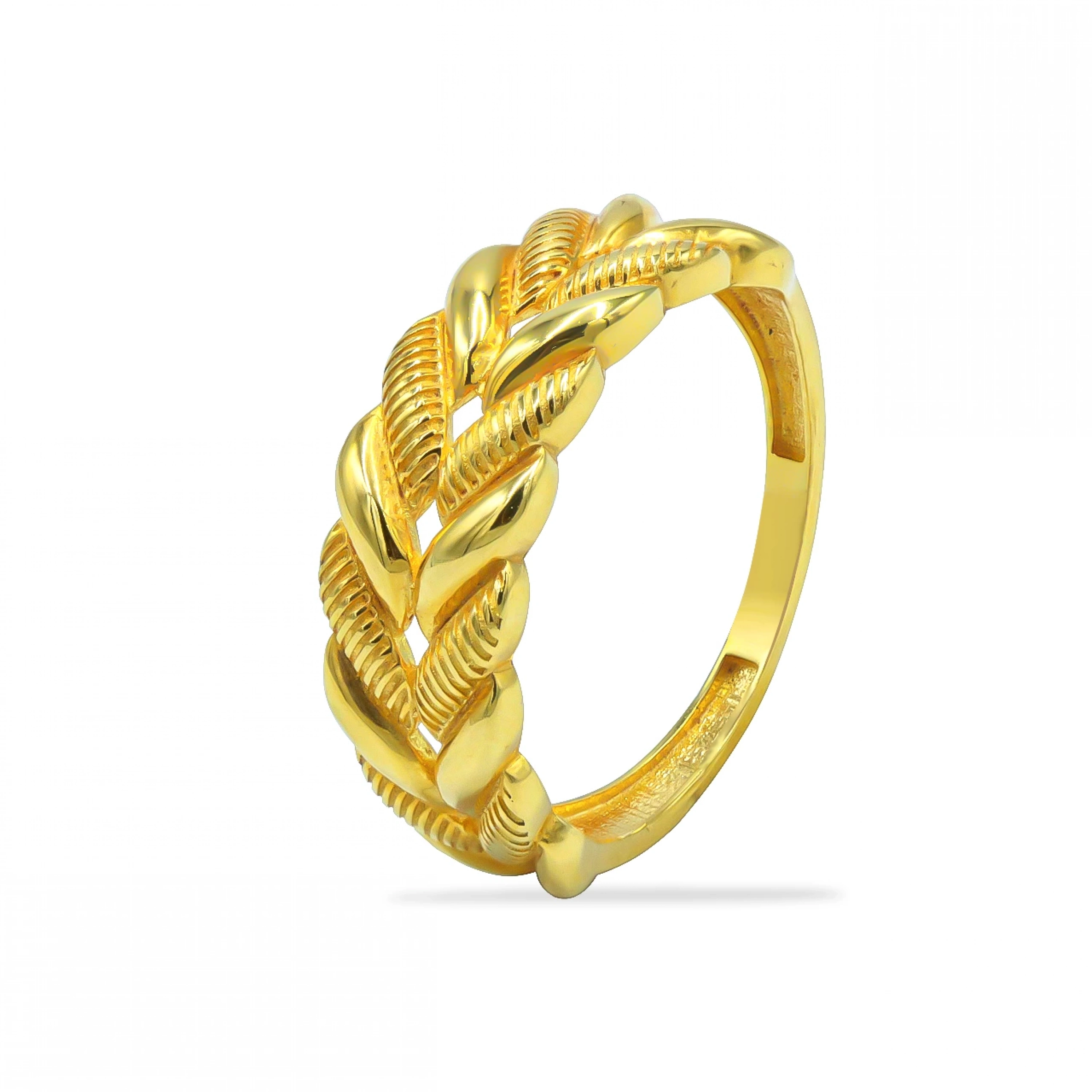 Halat Desenli 8 Ayar Altın Yüzük