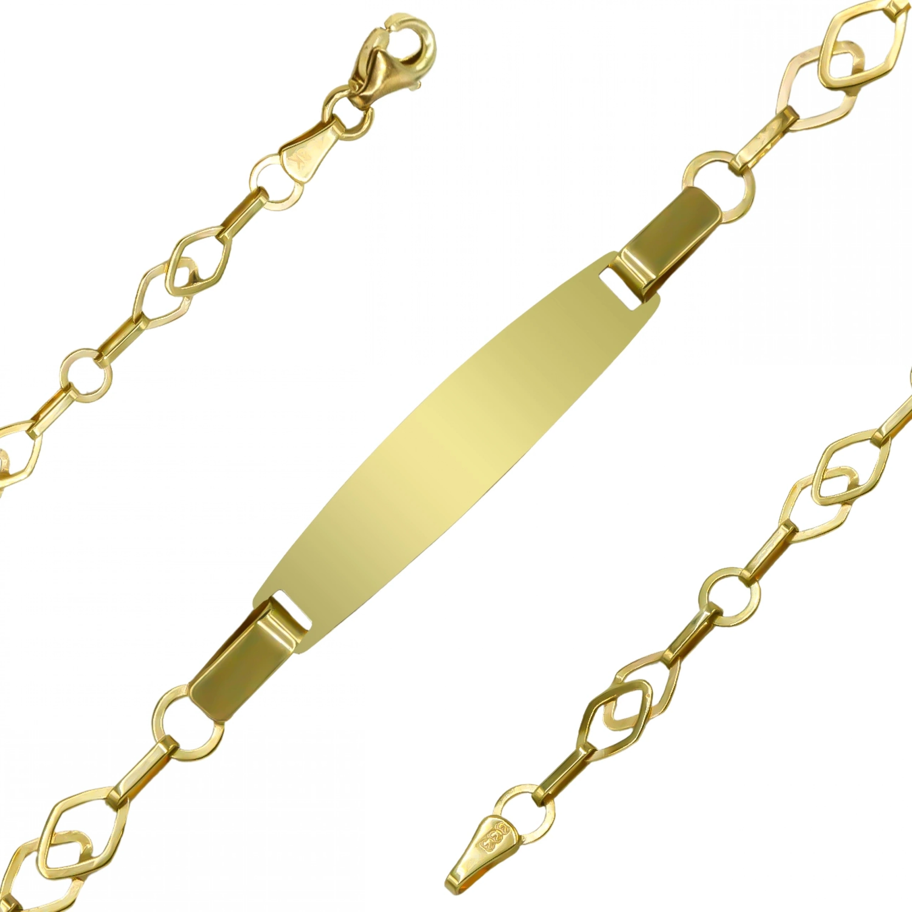 Halat Plakalı 8 Ayar Altın Çocuk Künyesi