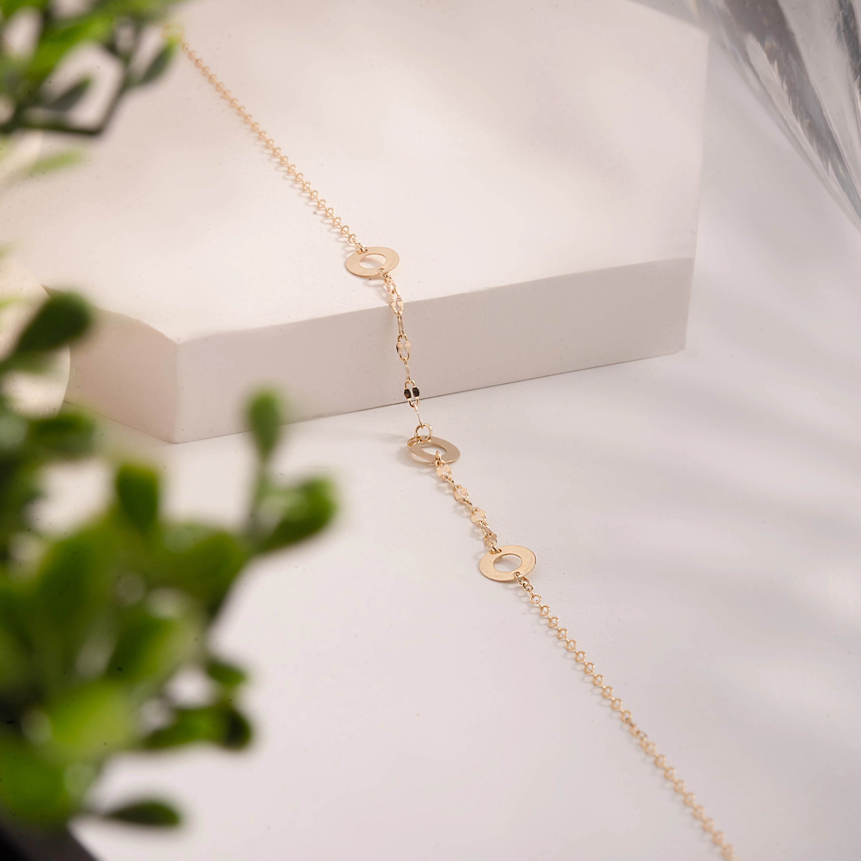 Halka 14 Ayar Altın Bileklik