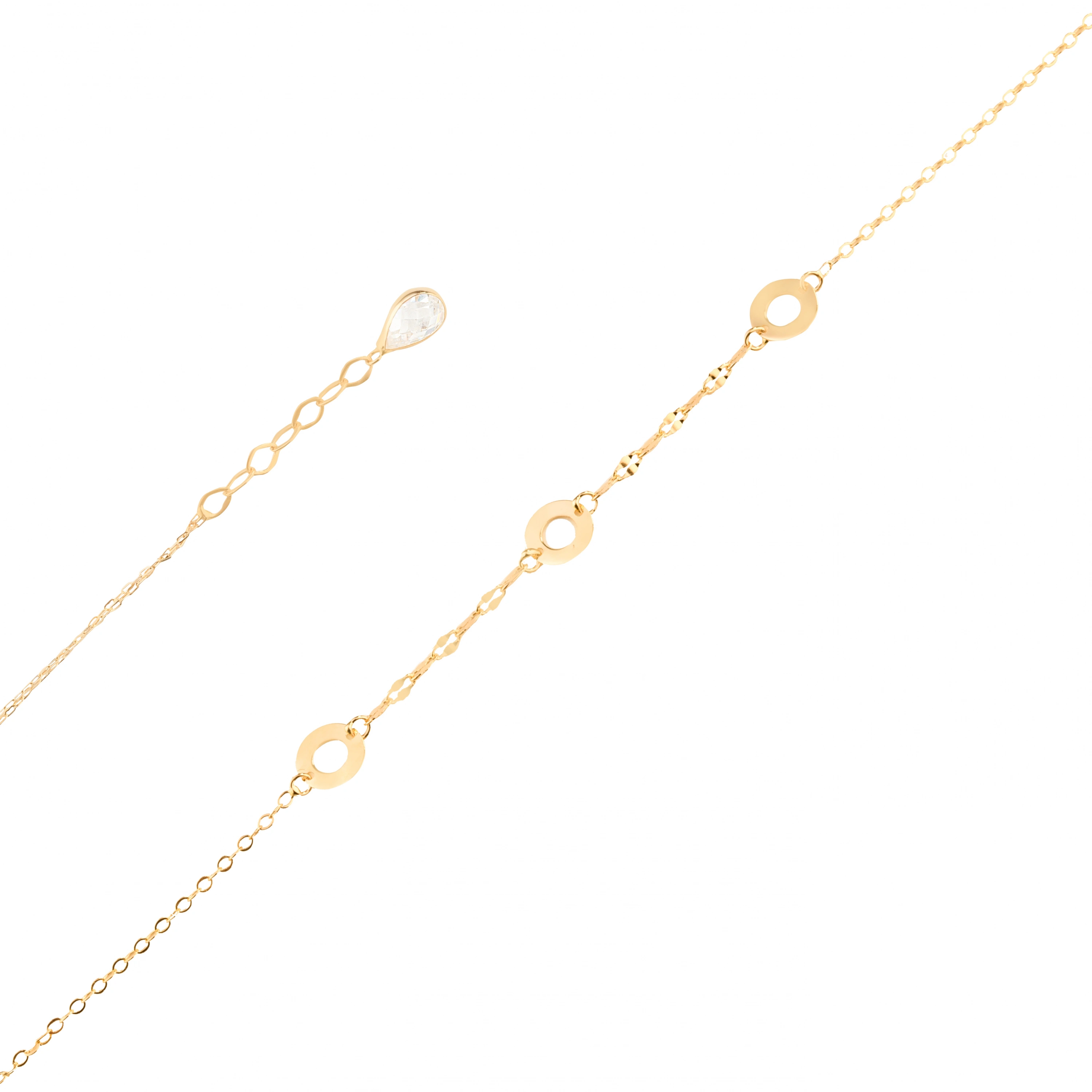 Halka 14 Ayar Altın Bileklik