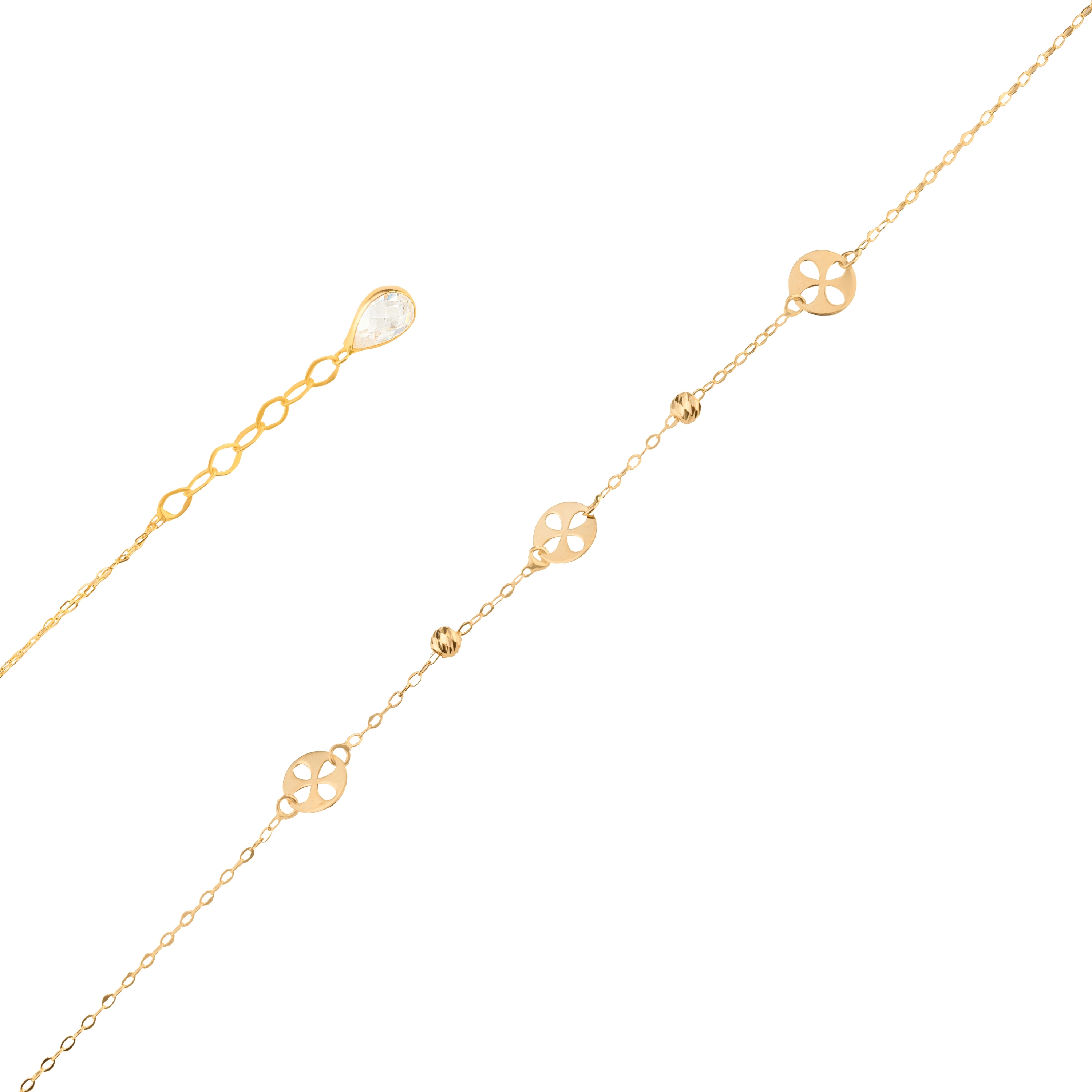 Halka Figürlü 14 Ayar Altın Bileklik