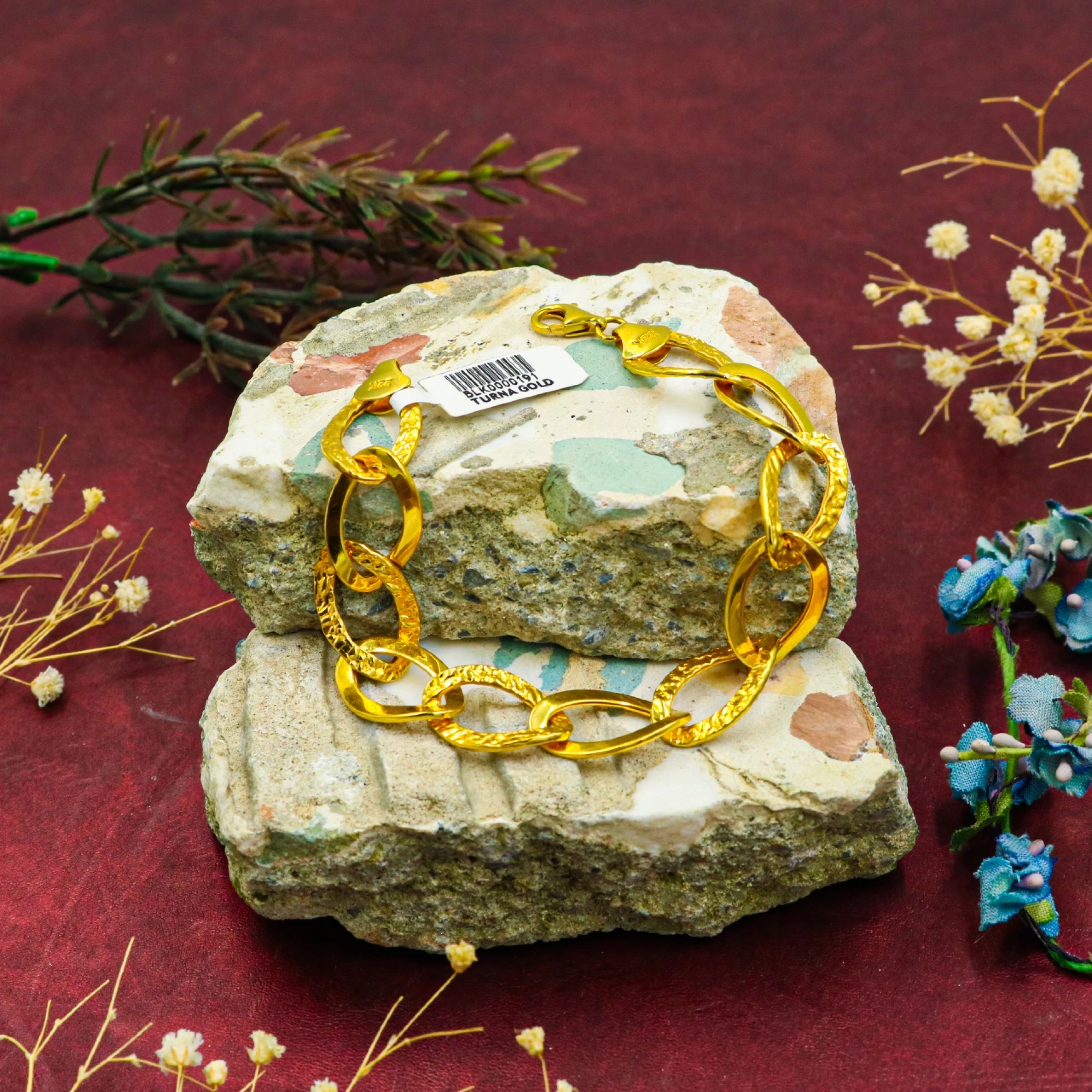 Halkalı 22 Ayar Altın Bileklik