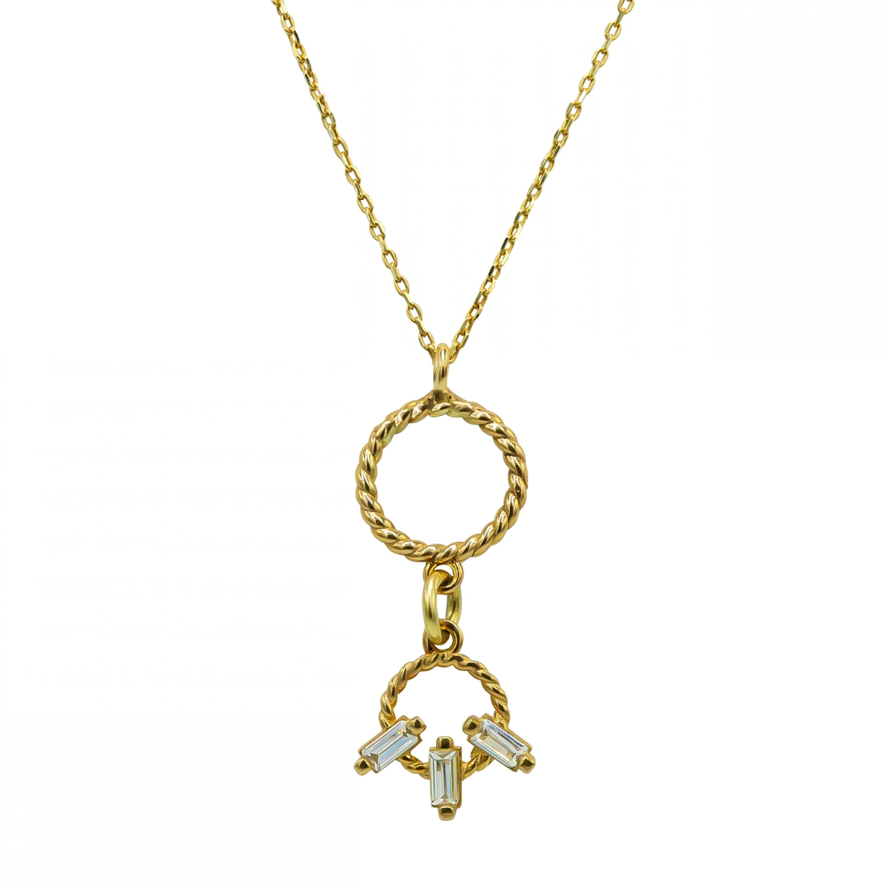 Halkalı 8 Ayar Altın Kolye