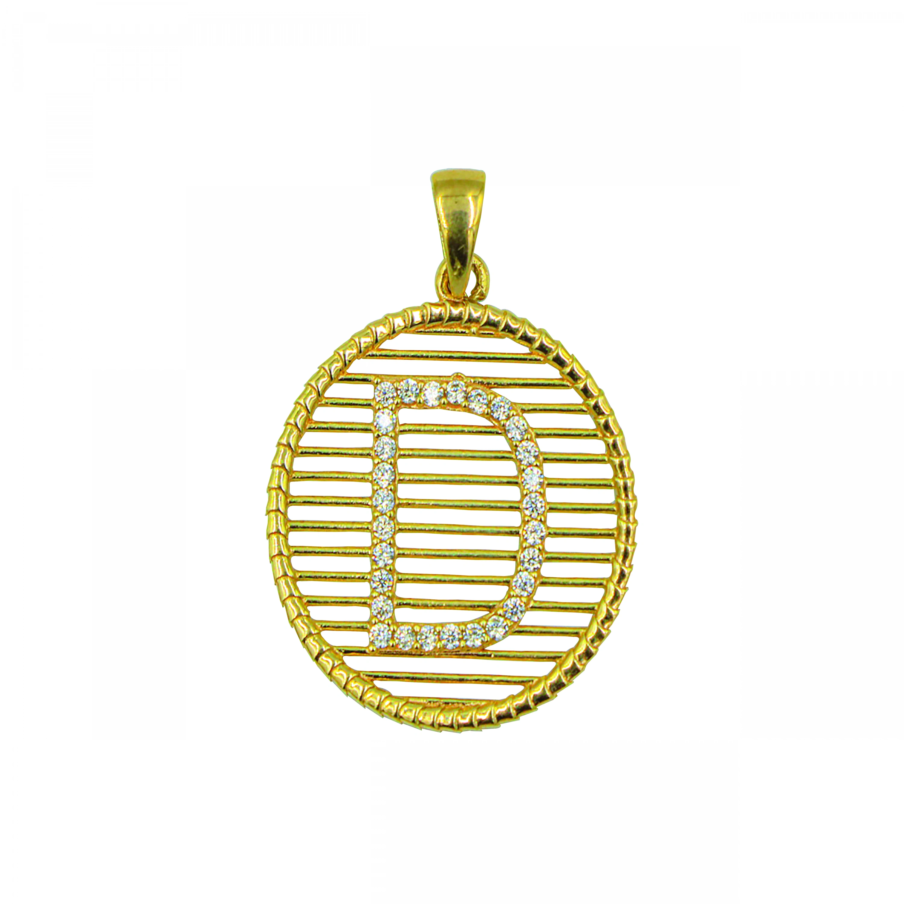 Harfli 8 Ayar Altın Kolye Ucu (Her Harf Mevcut)