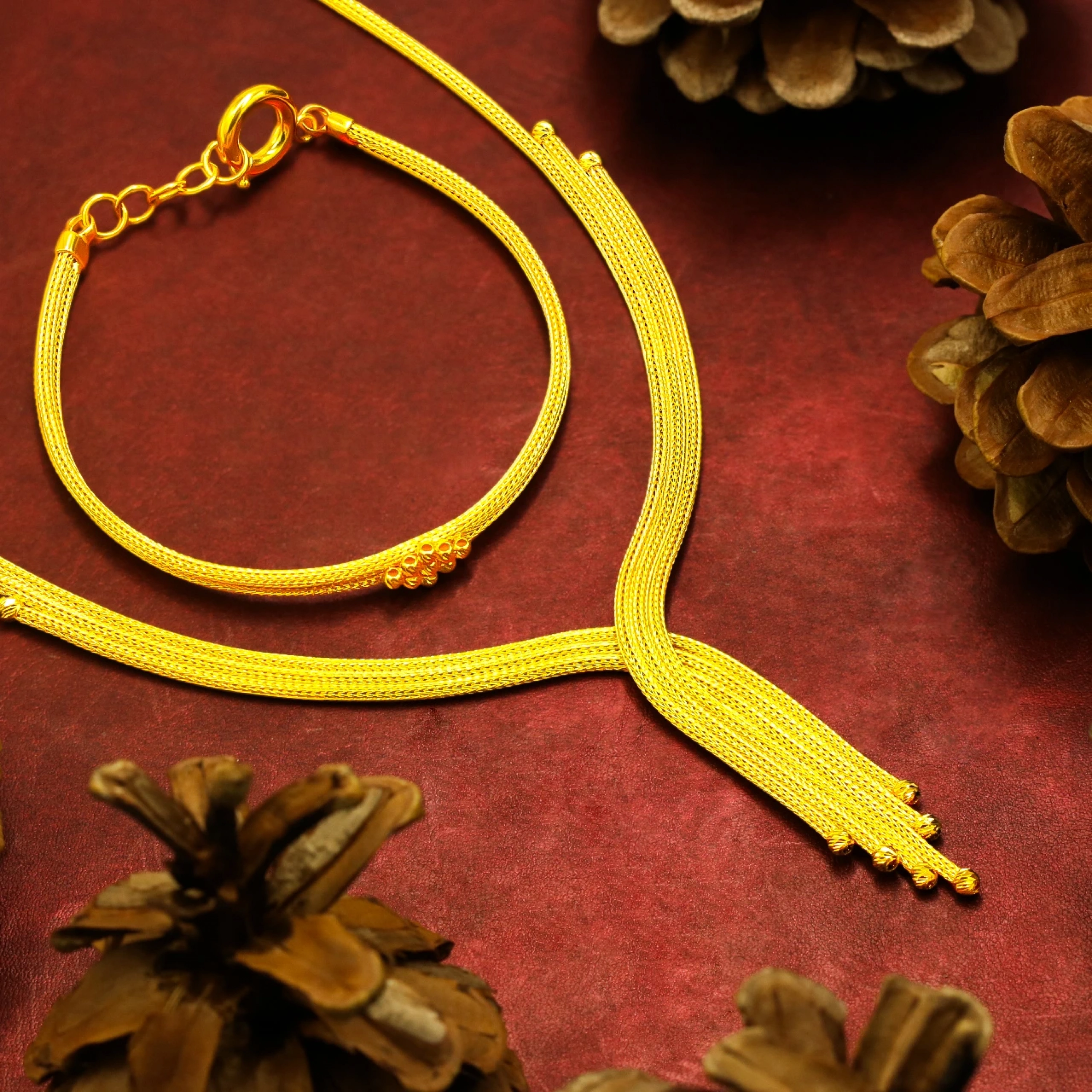 Hasır 8 Ayar Altın Set